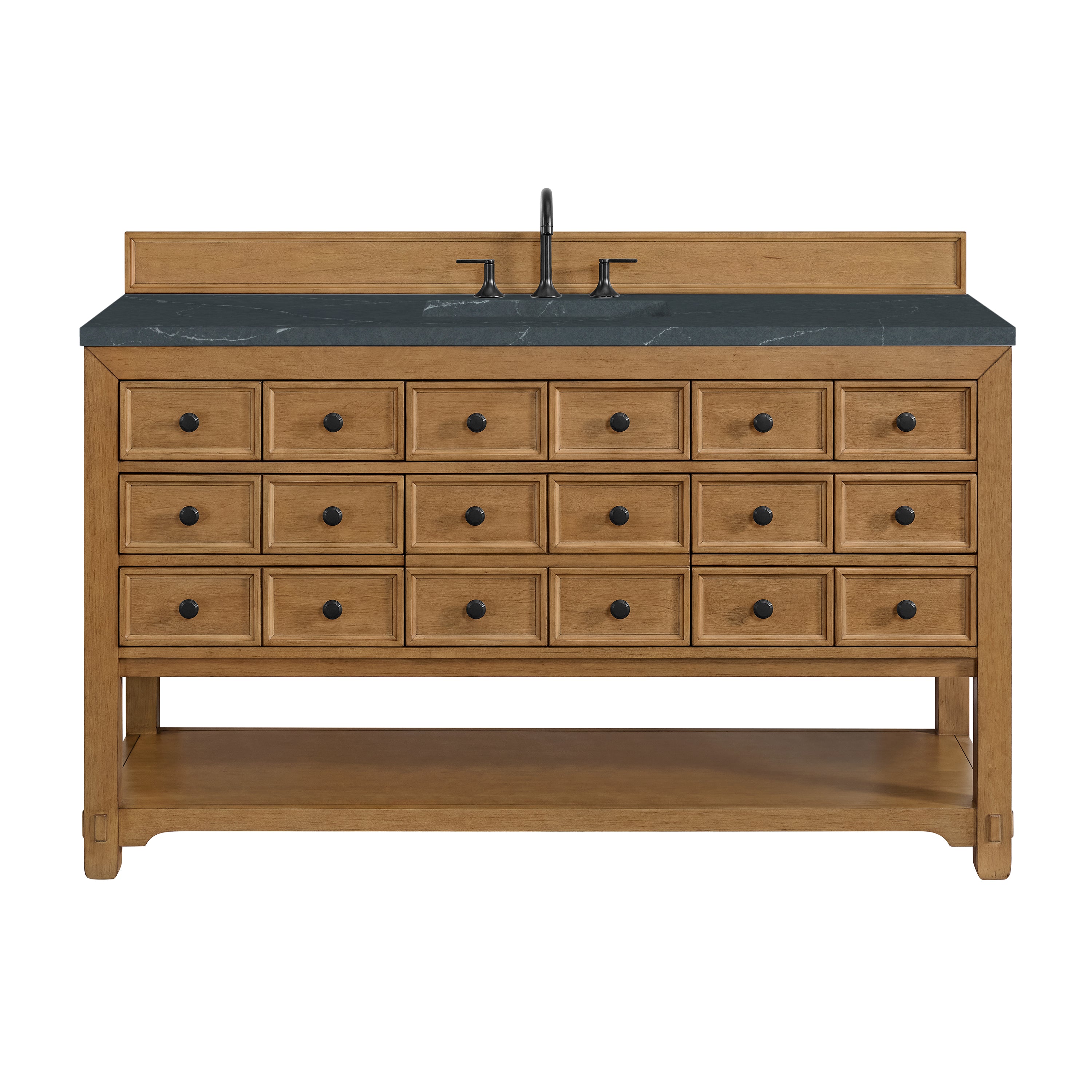 James Martin Vanities Malibu 60" Single Vanity - Amber Birch