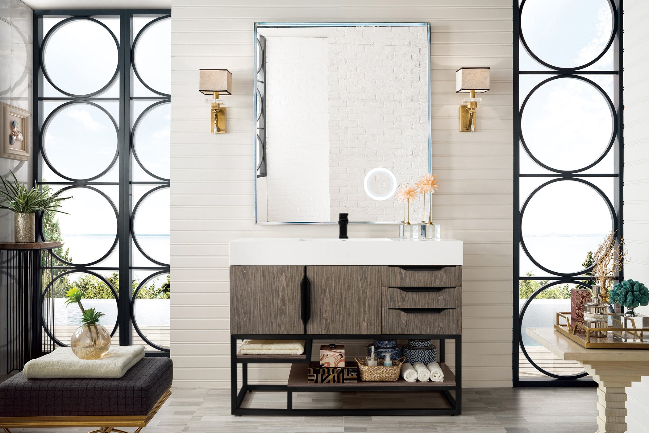 ash gray vanity