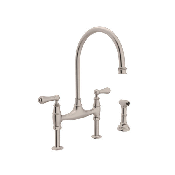 Rohl Georgian Era Bridge Kitchen Faucet with Side Spray