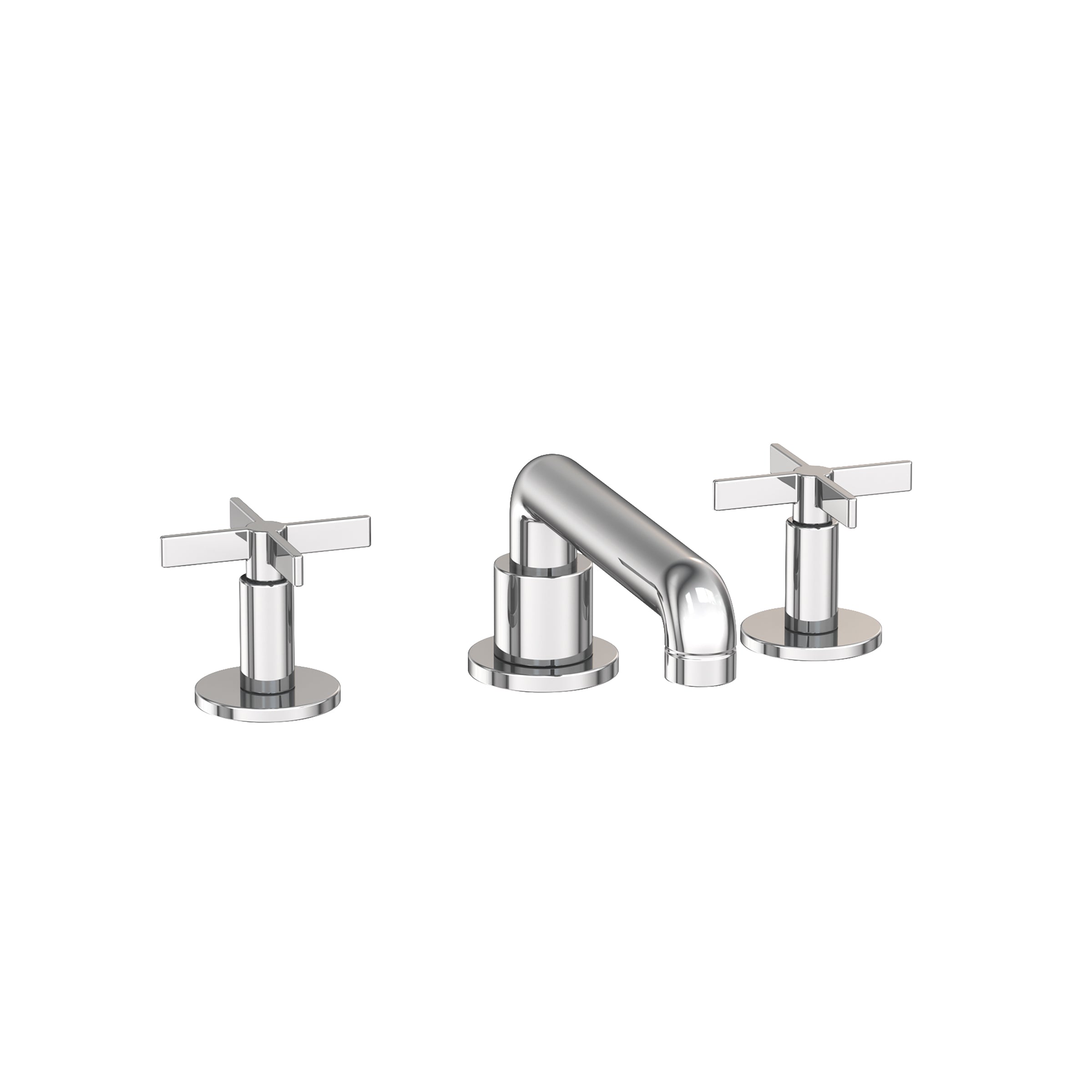 polished chrome lavatory faucet