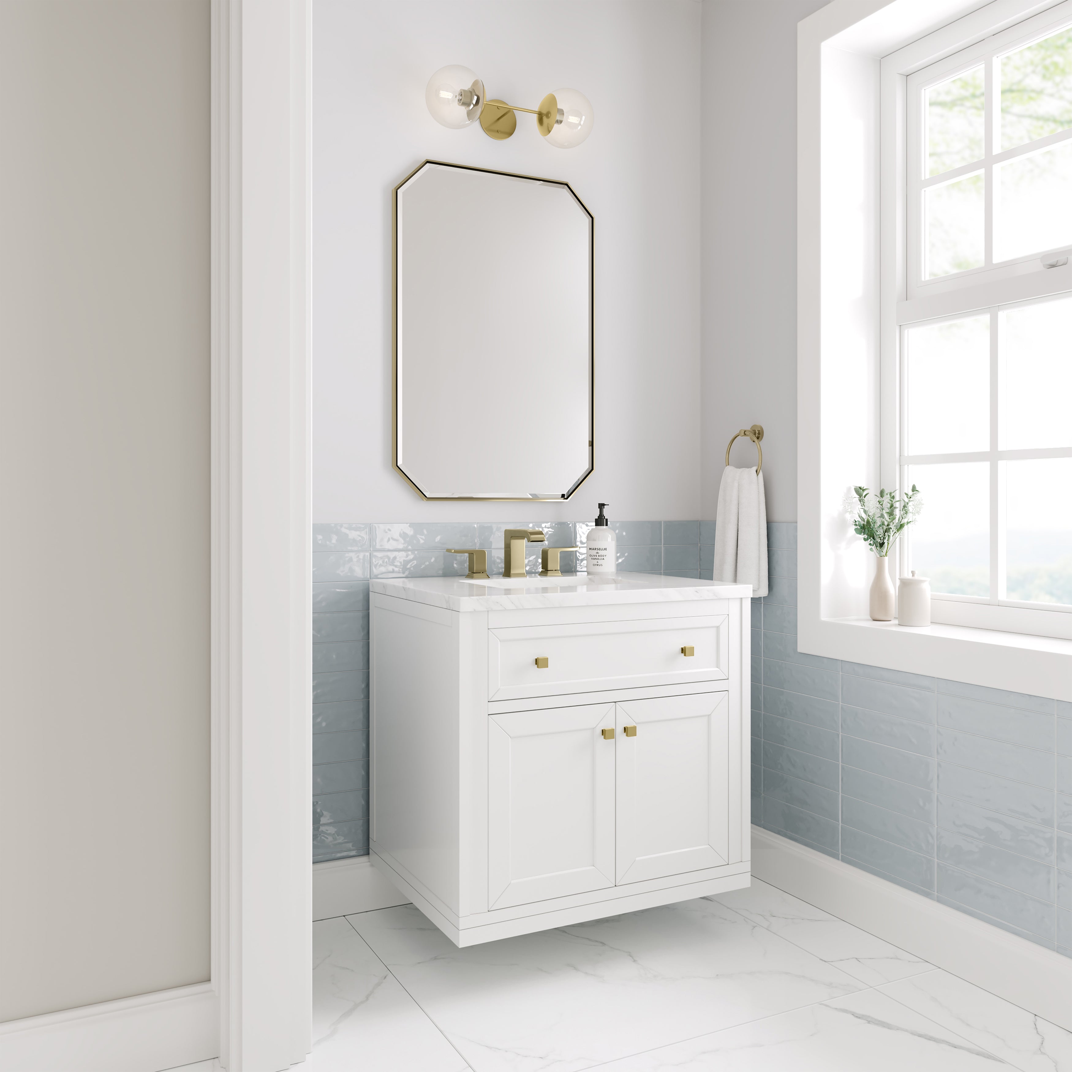 arctic fall solid surface top vanity