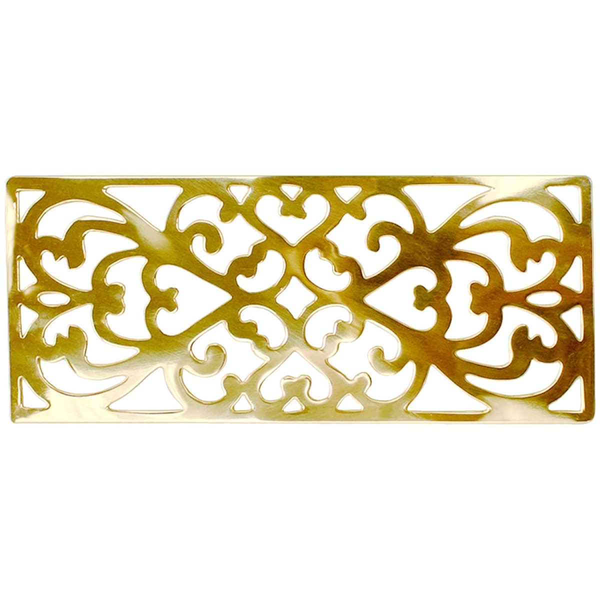 polished unlacquered brass grate