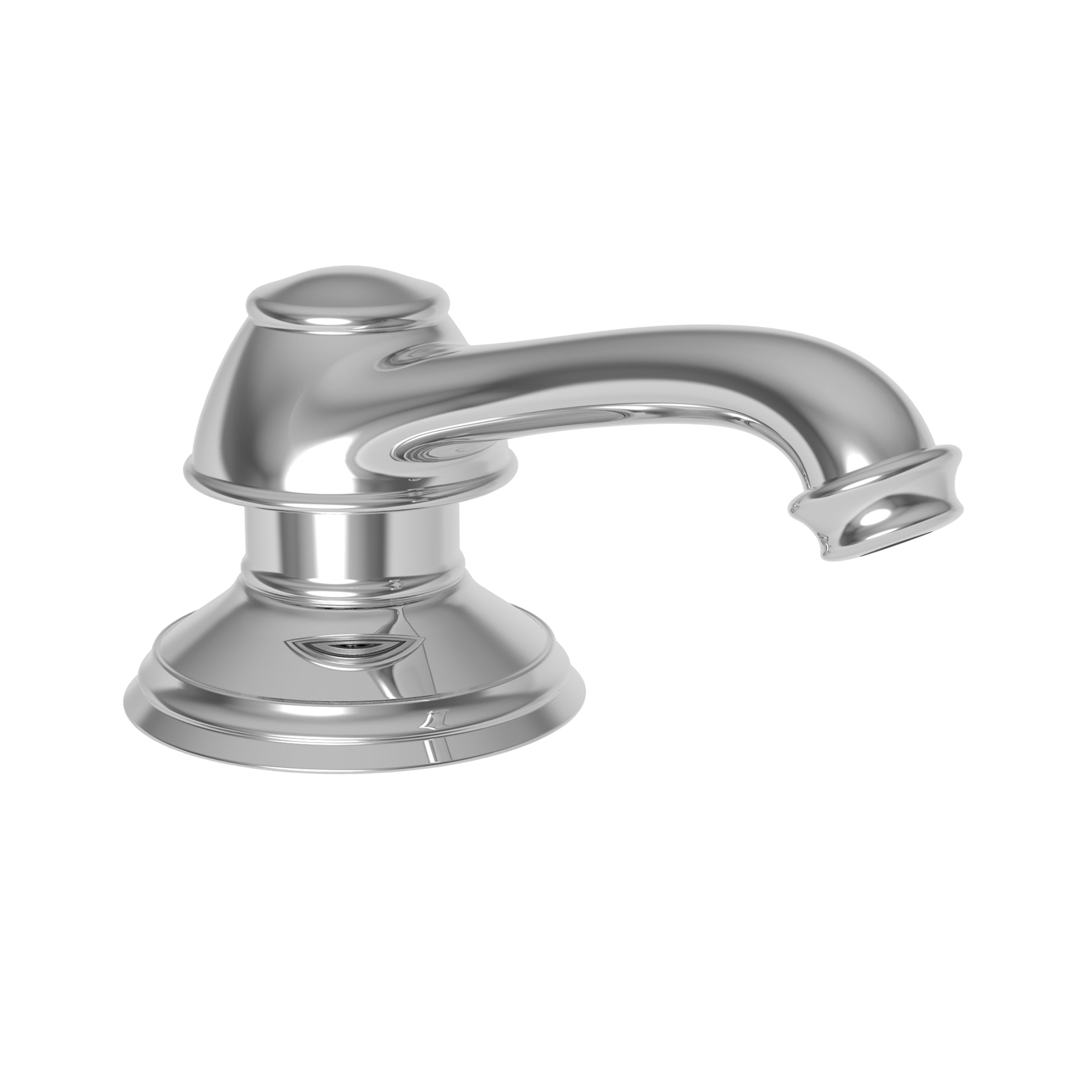 polished chrome soap dispenser