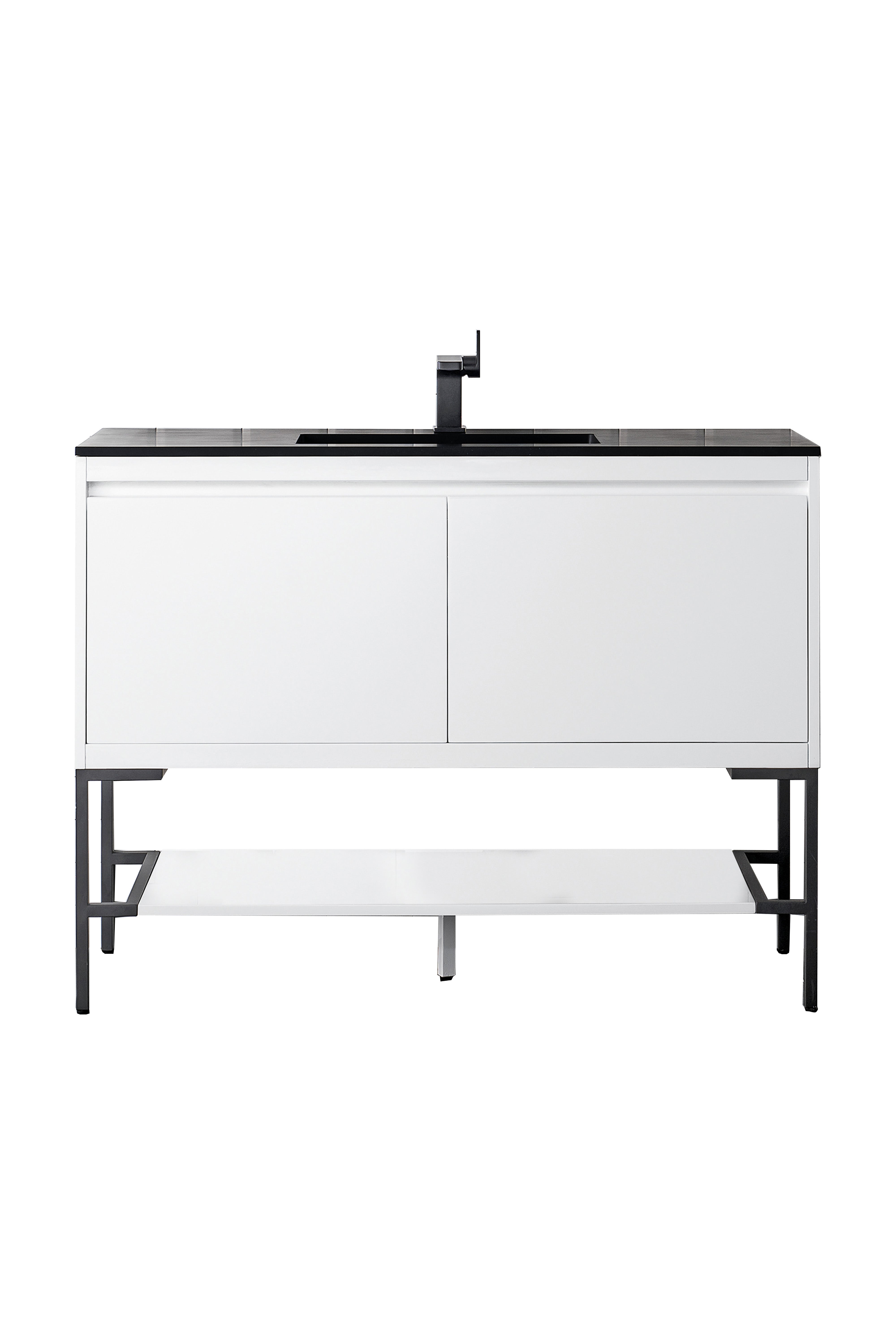 charcoal black composite stone top vanity