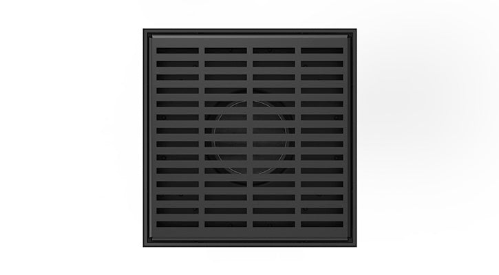 Infinity Drain 5"x5" LN5 Slotted Pattern Strainer Pro Center Drain Kit-2" Throat