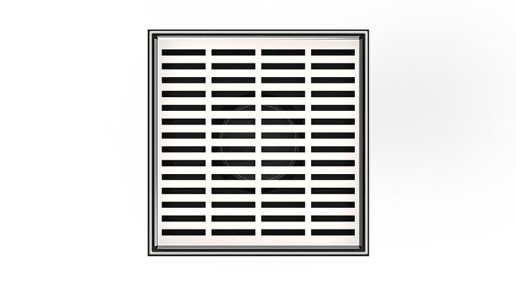 polished stainless center drain kit