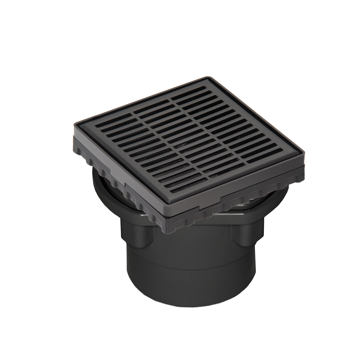 Infinity Drain 4" x 4" LND 4 Slotted Pattern Pro Center Drain Kit with ABS Drain Body, 2" Outlet