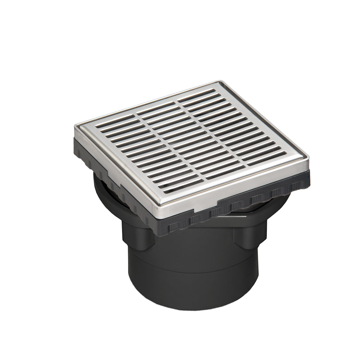 polished stainless center drain kit