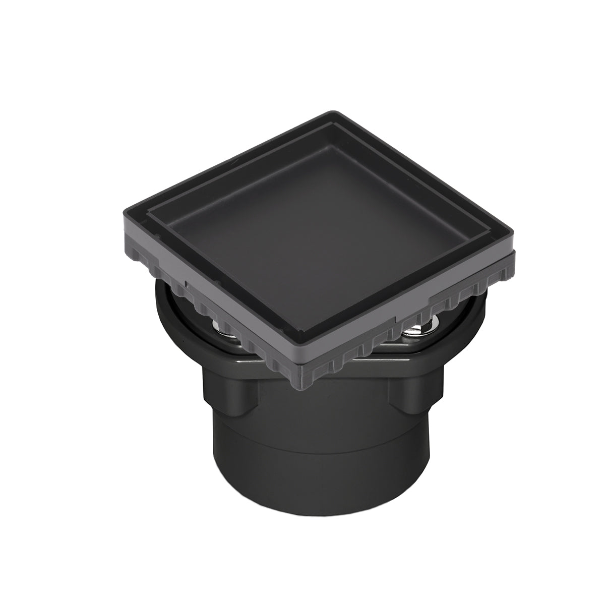 Infinity Drain 4" x 4" LTD 4 Tile Insert Pro Center Drain Kit with ABS Drain Body, 2" Outlet