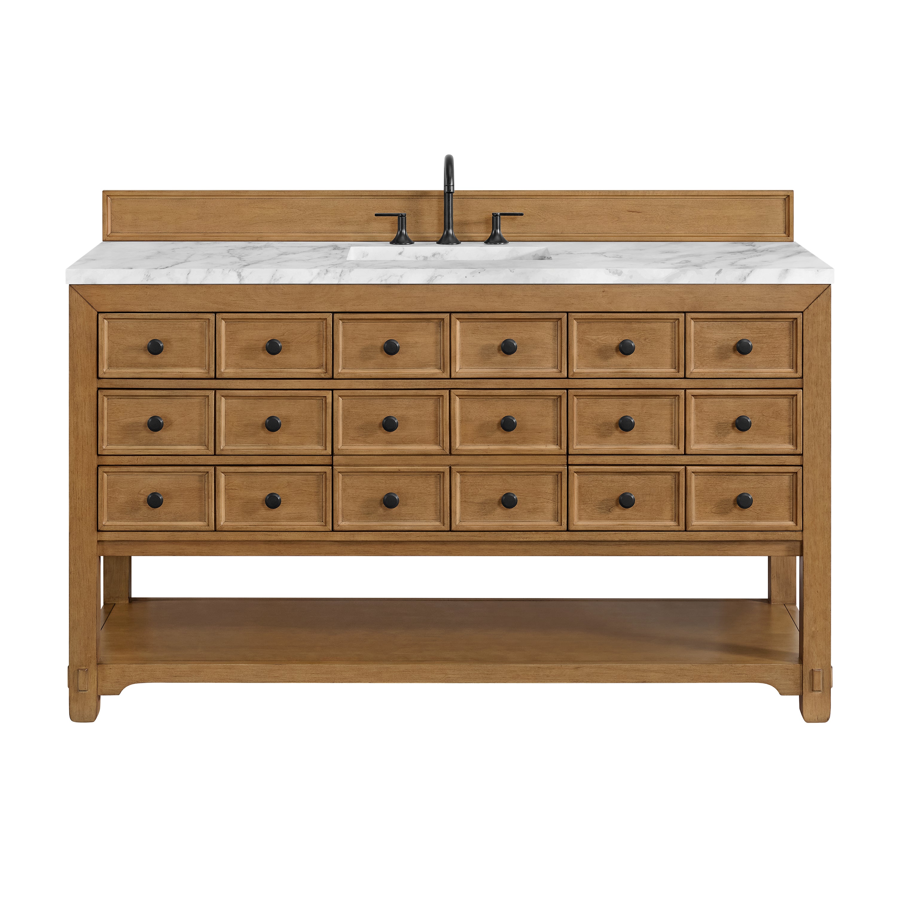 James Martin Vanities Malibu 60" Single Vanity - Amber Birch