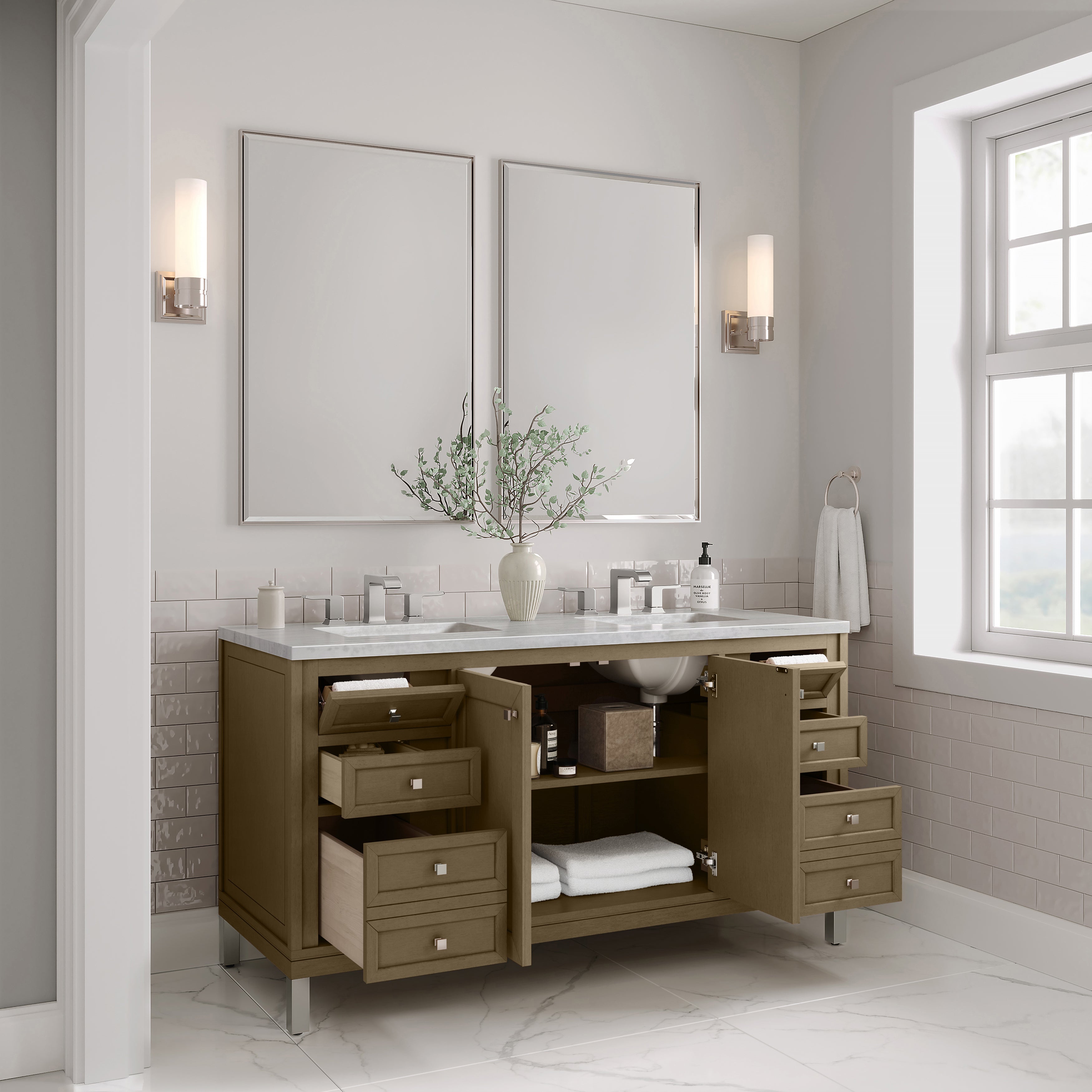 arctic fall solid surface top vanity