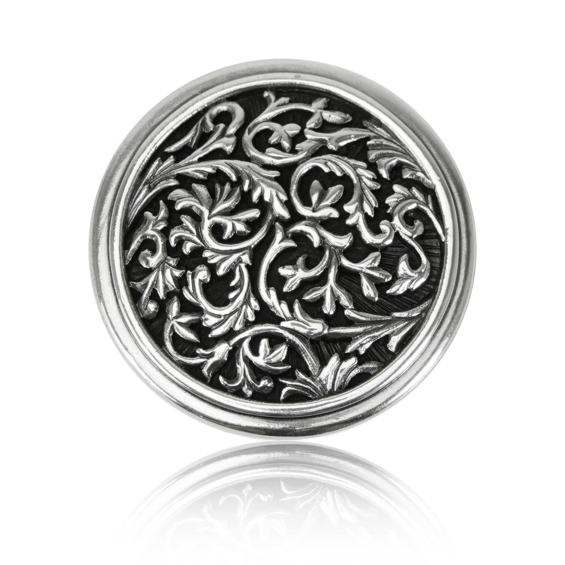 burnish silver knob