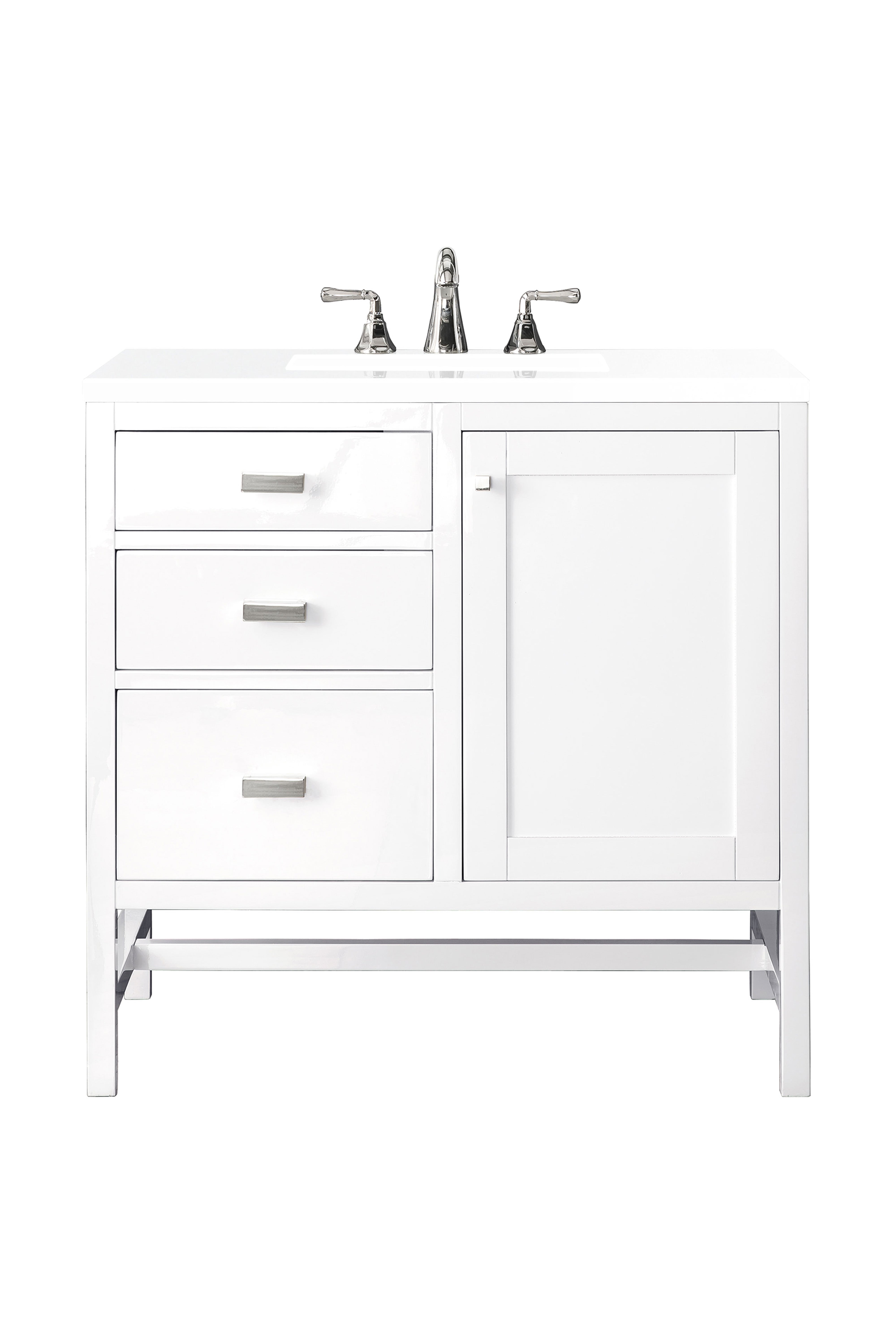 James Martin Vanities Addison 36" Single Vanity - Glossy White
