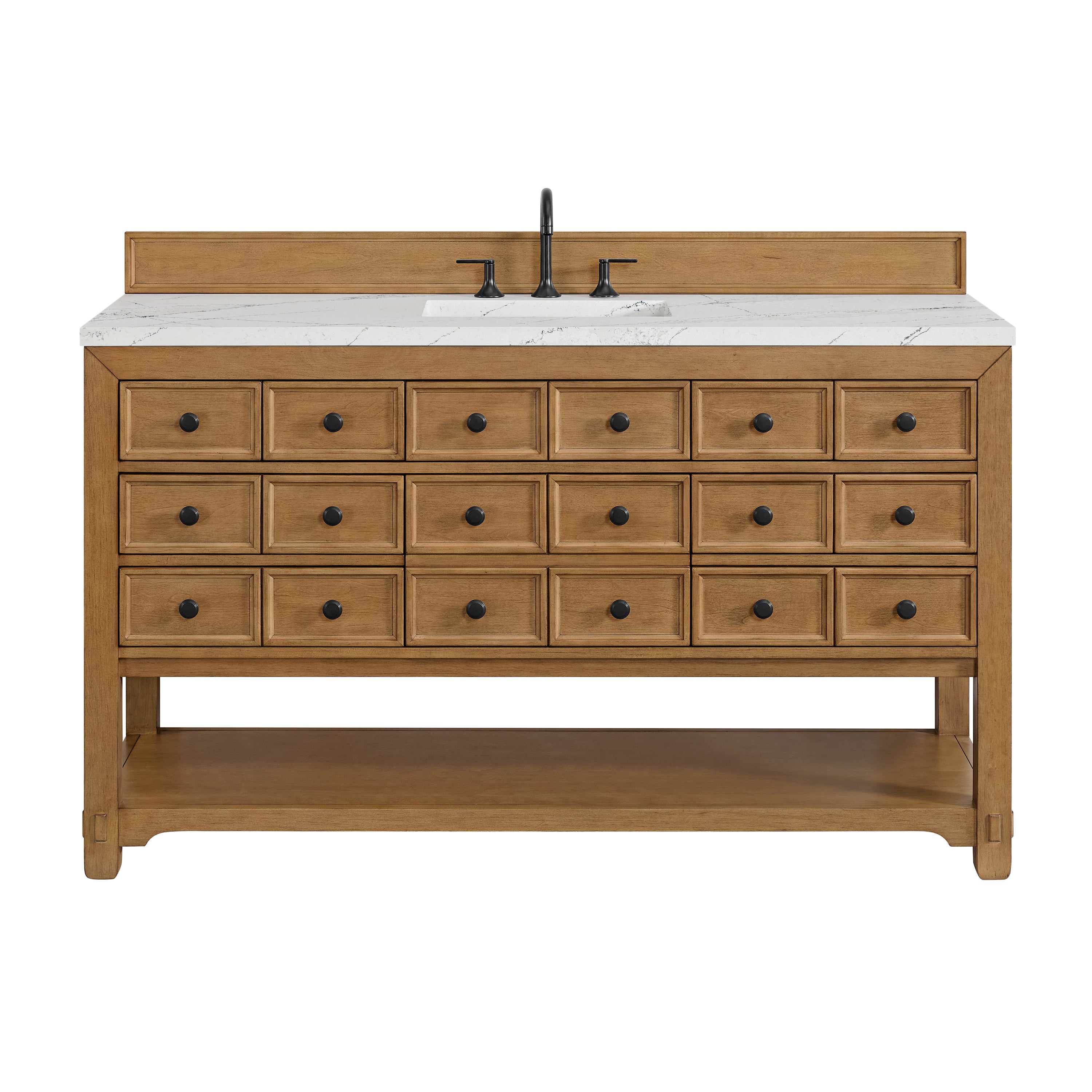James Martin Vanities Malibu 60" Single Vanity - Amber Birch