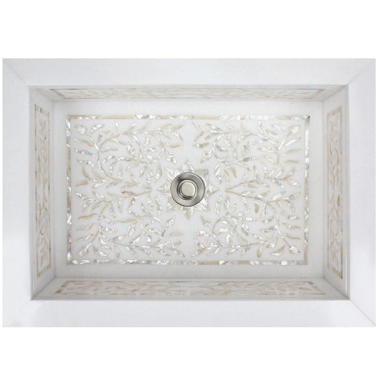 white marble sink