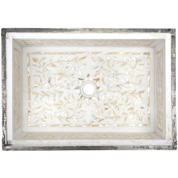 white marble sink
