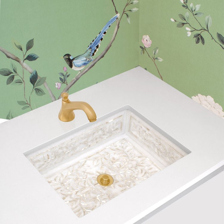 white marble sink