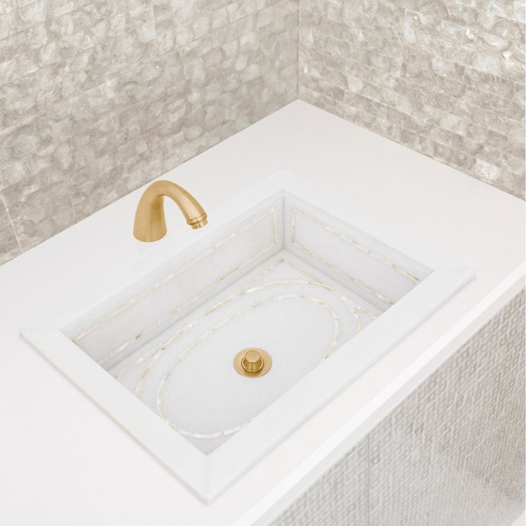 white marble sink