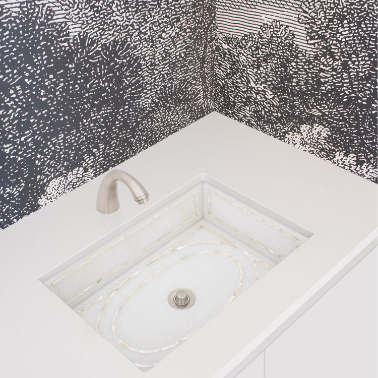 white marble sink