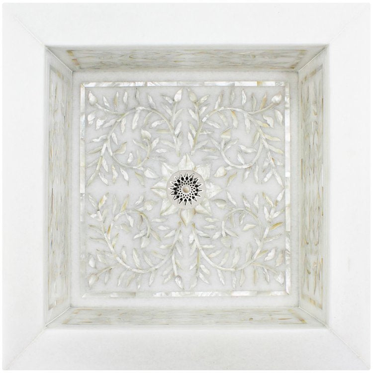 white marble sink