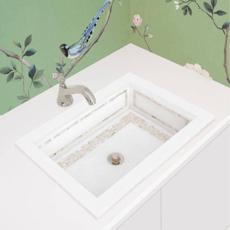 white marble sink
