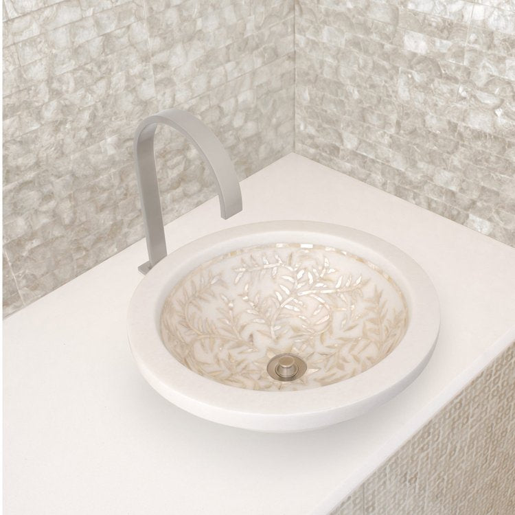 white marble sink