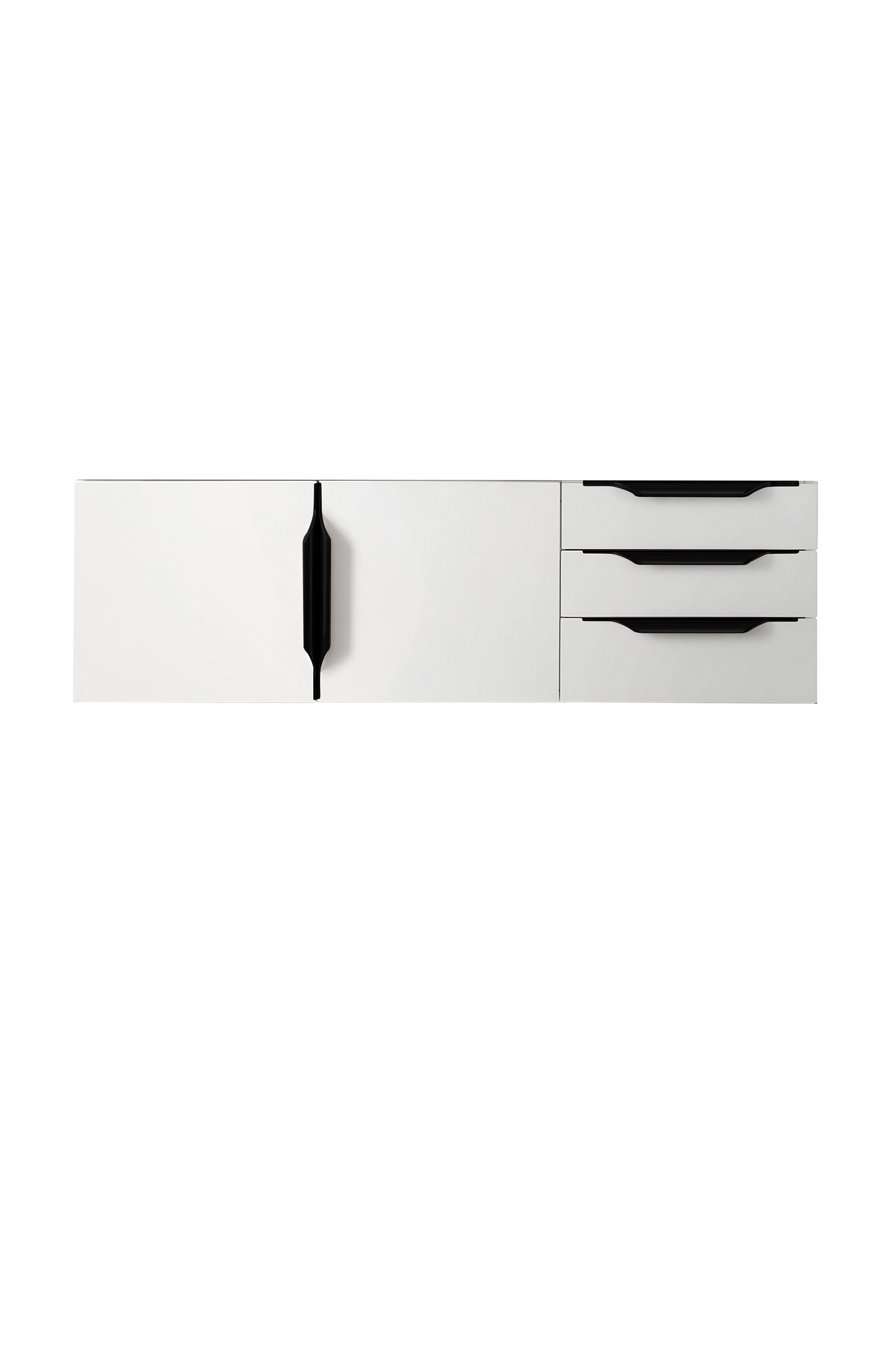 James Martin Vanities Columbia 48" Single Wall Mount Vanity Cabinet With Matte Black Base