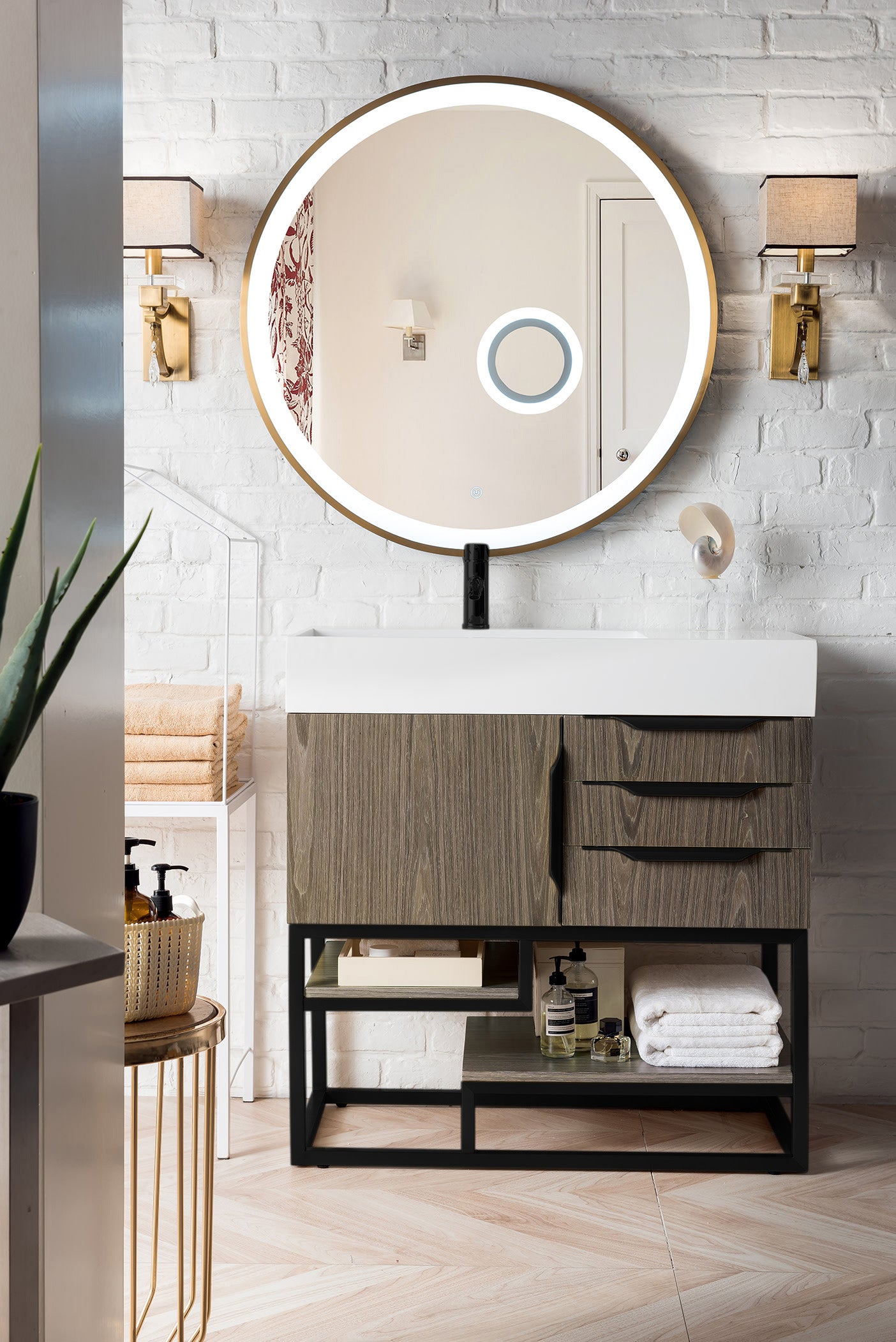 ash gray vanity