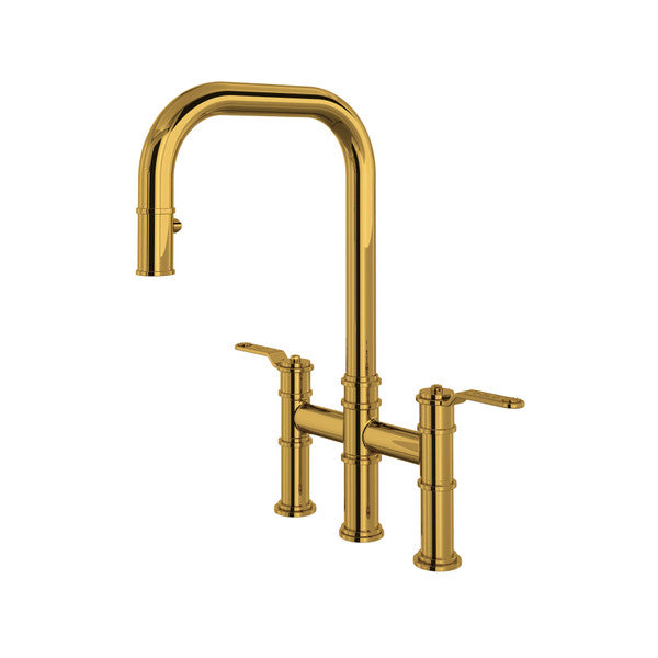 Rohl Armstrong Pull-Down Bridge Kitchen Faucet with U-Spout