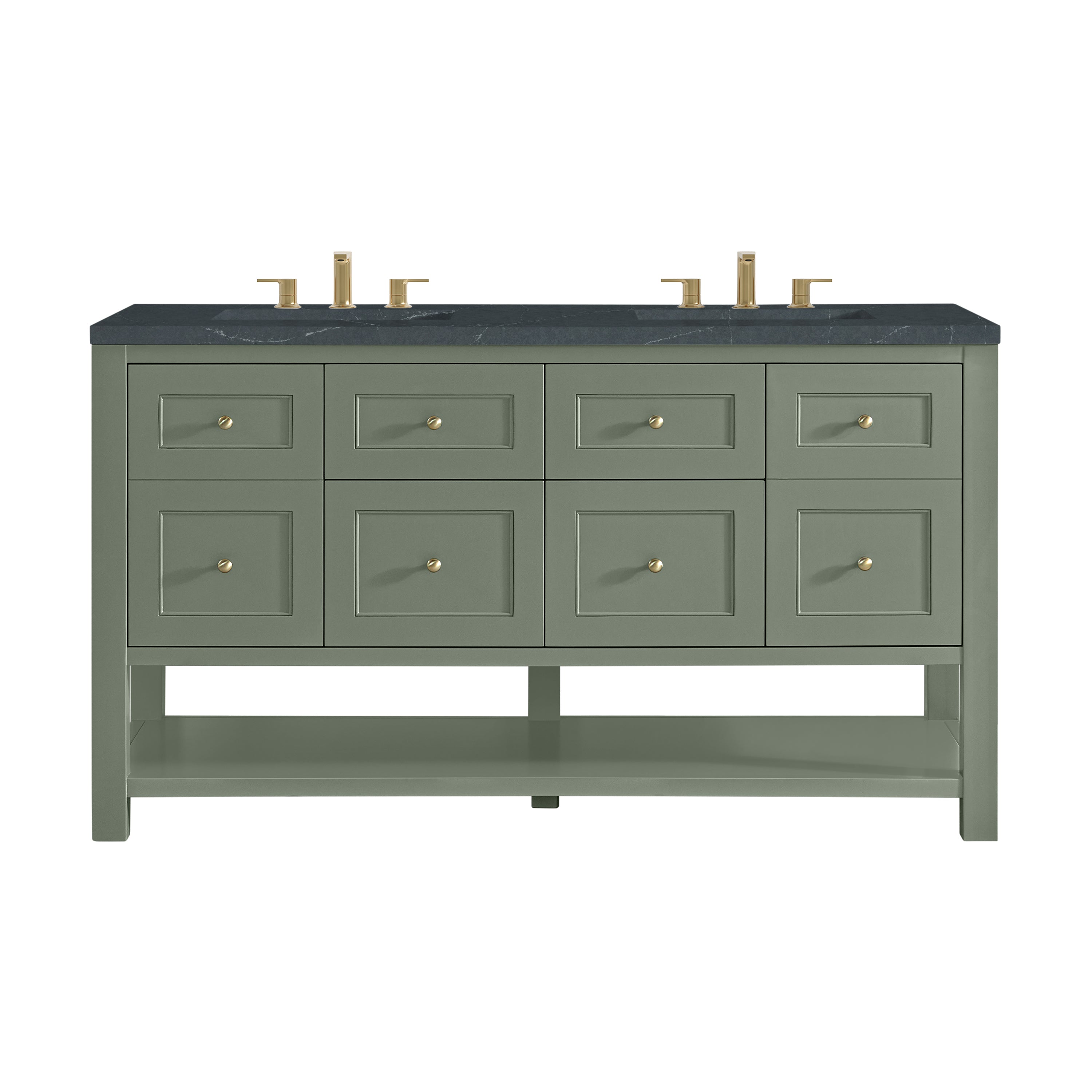 James Martin Vanities Breckenridge 60" Double Vanity - Smokey Celadon