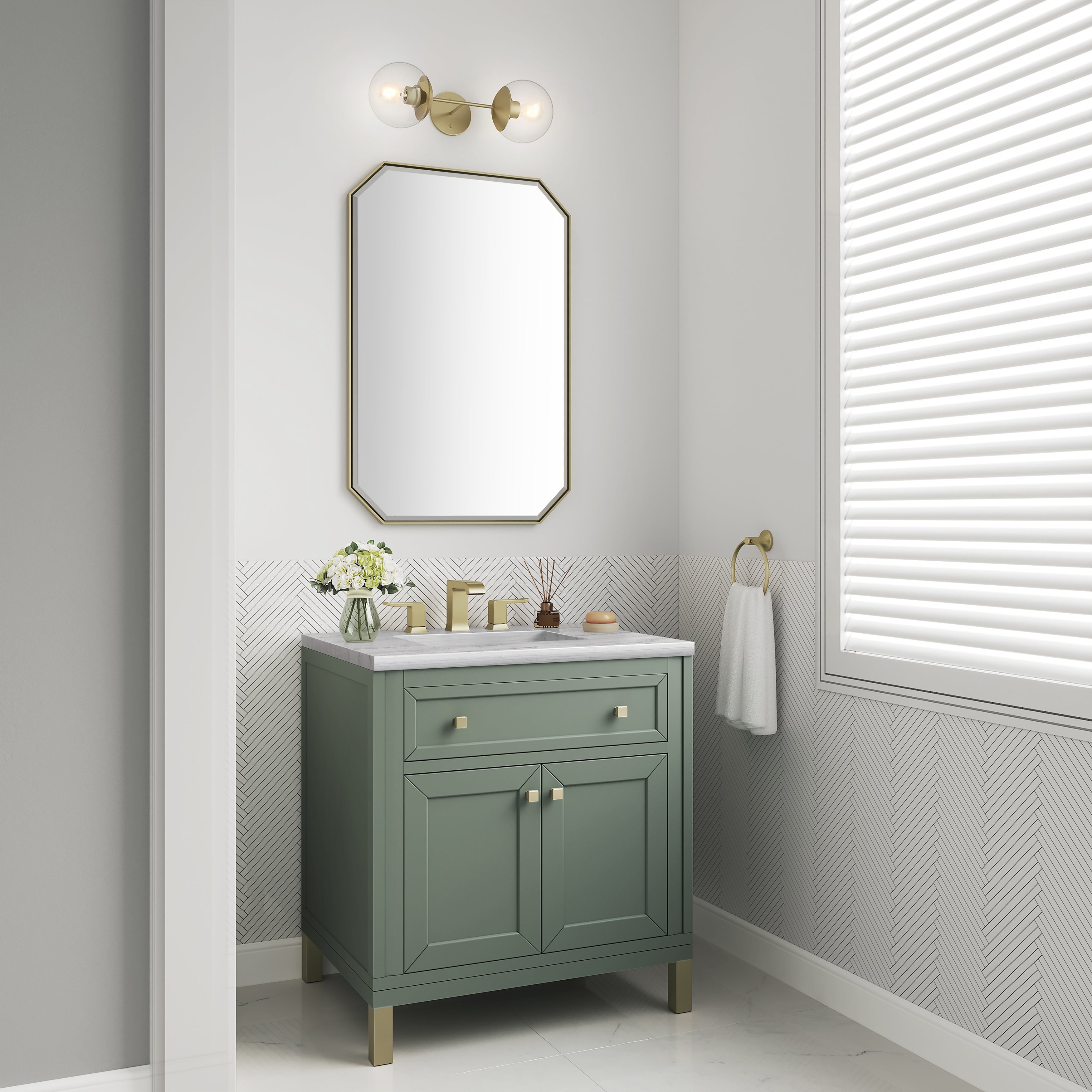 arctic fall solid surface top vanity