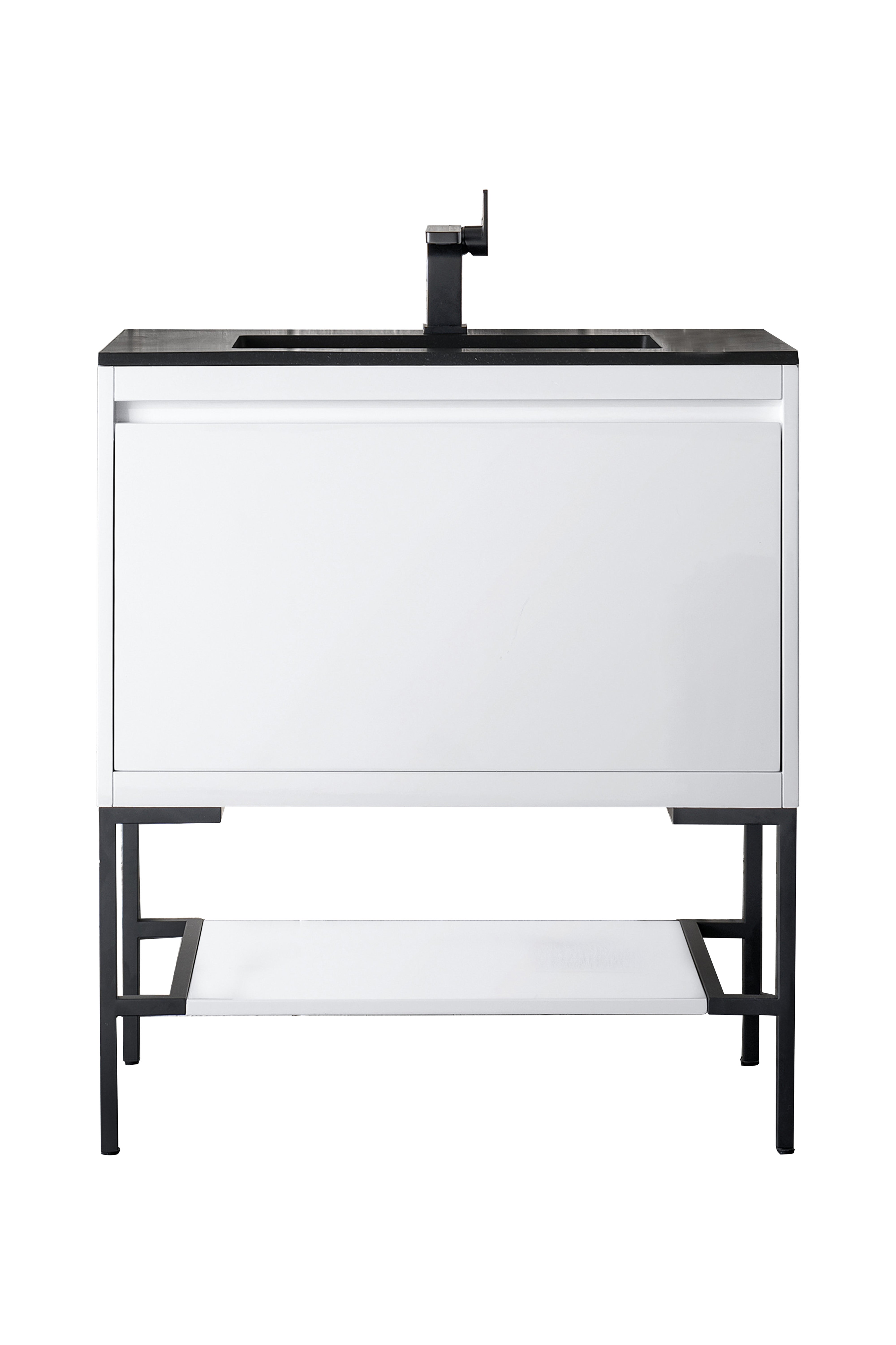 charcoal black composite stone top vanity