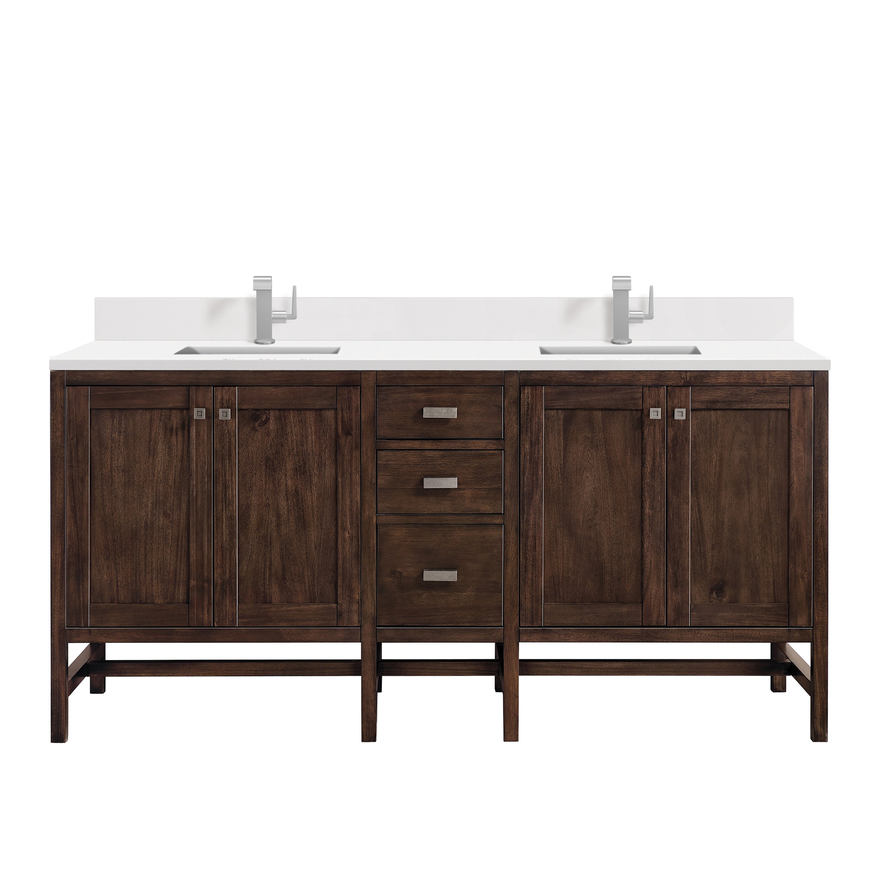 James Martin Vanities Addison 72" Double Vanity - Mid-Century Acacia