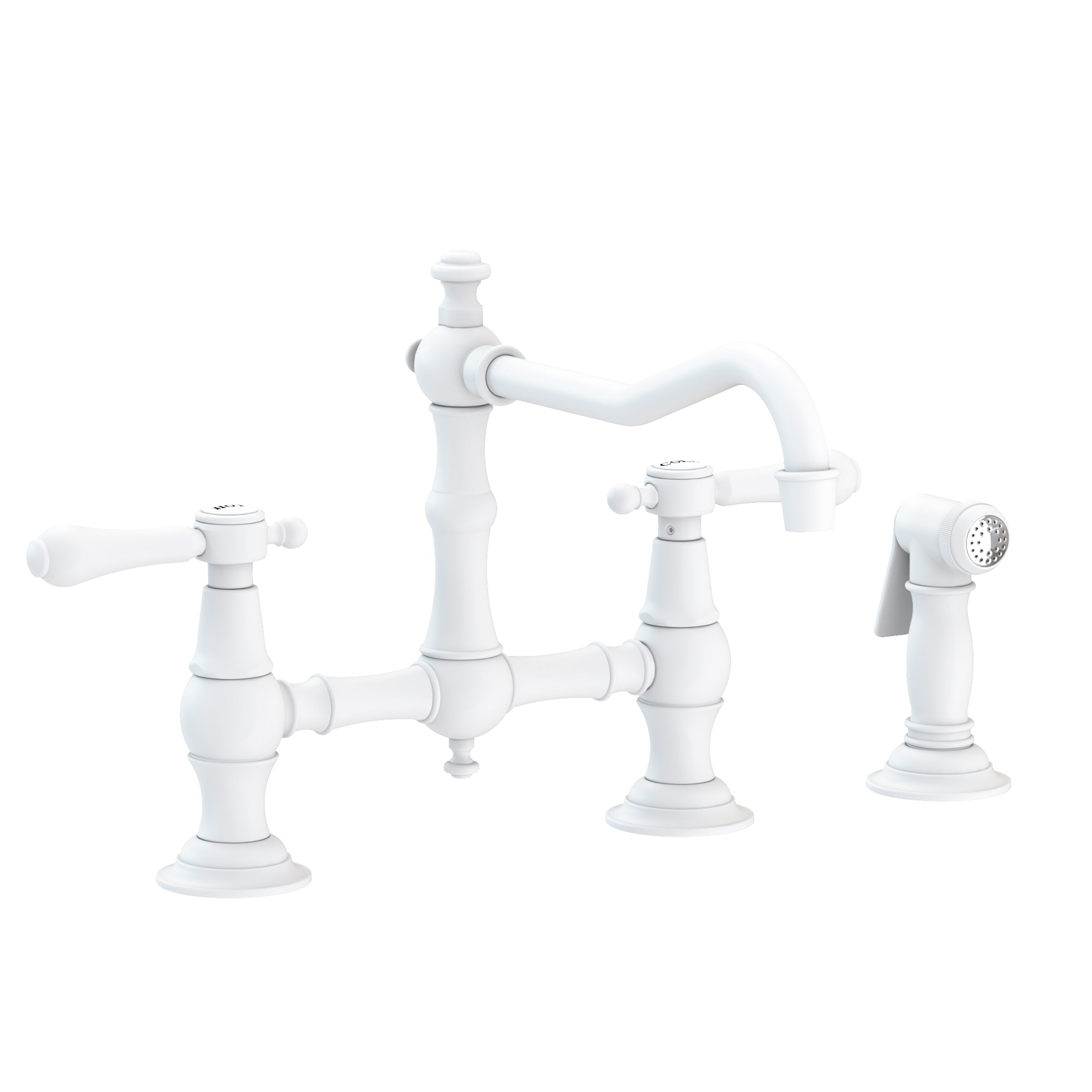 Newport Brass Chesterfield Kitchen Bridge Faucet with Side Spray