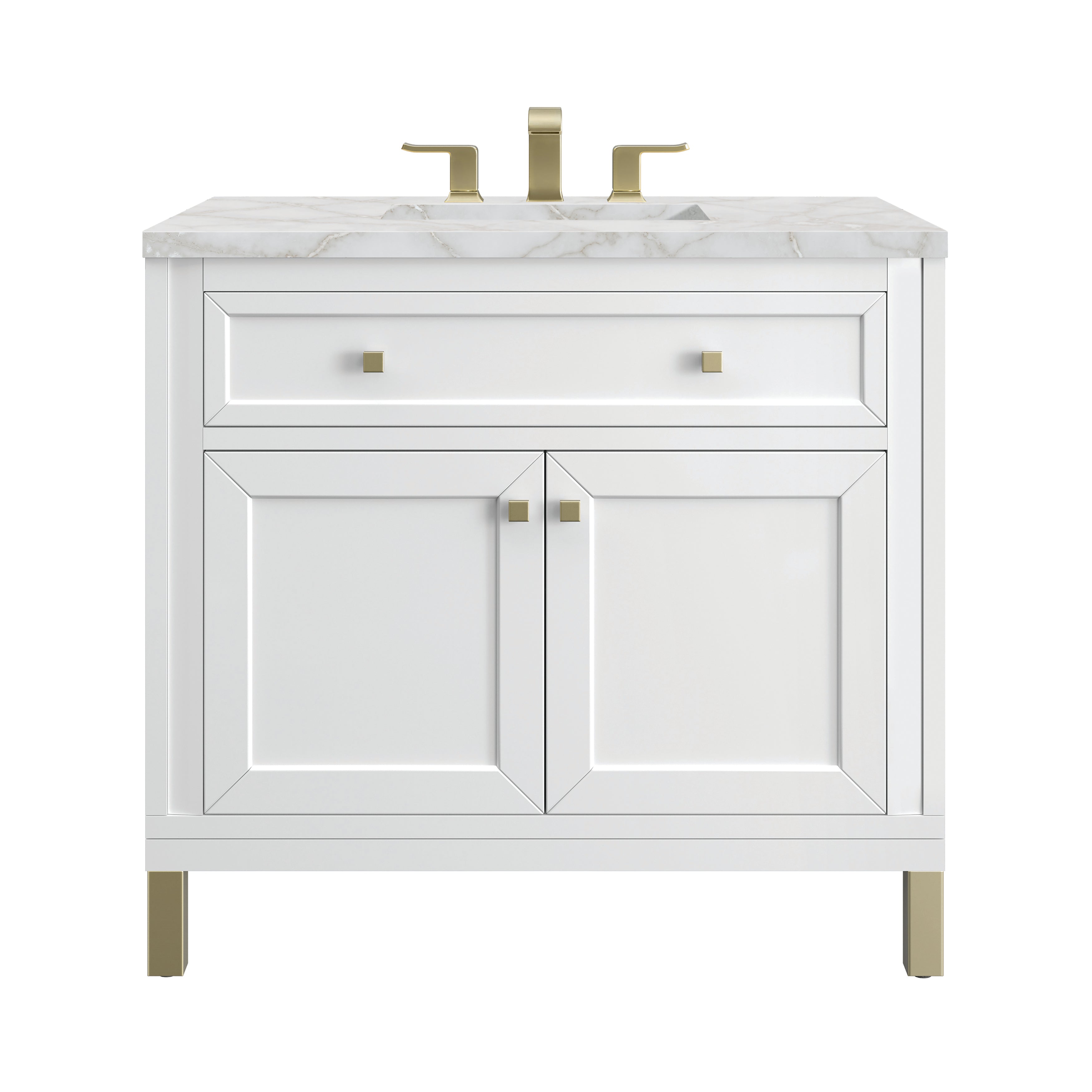 James Martin Vanities Chicago 36" Single Vanity - Glossy White