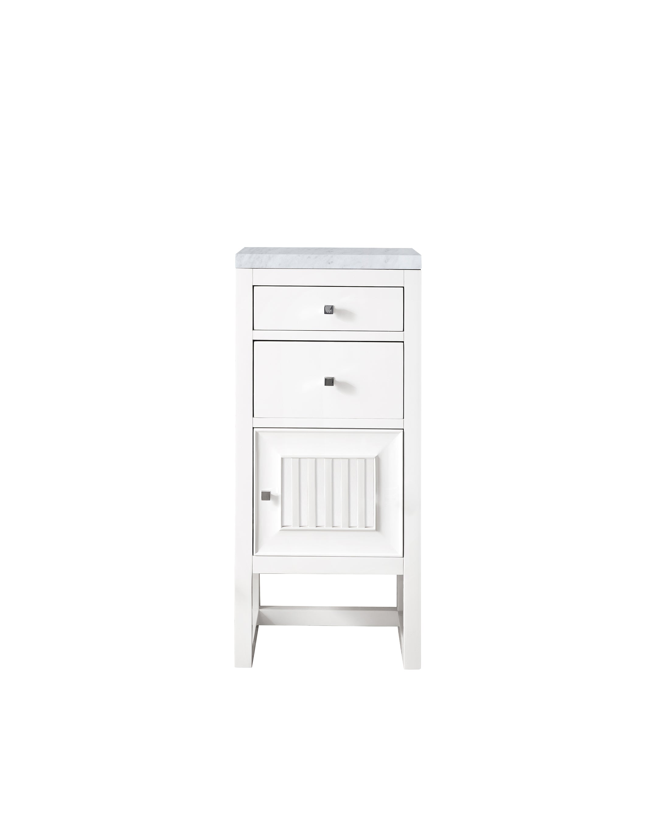 James Martin Vanities Athens 15" Base Cabinet With Drawers and Right Door - Glossy White