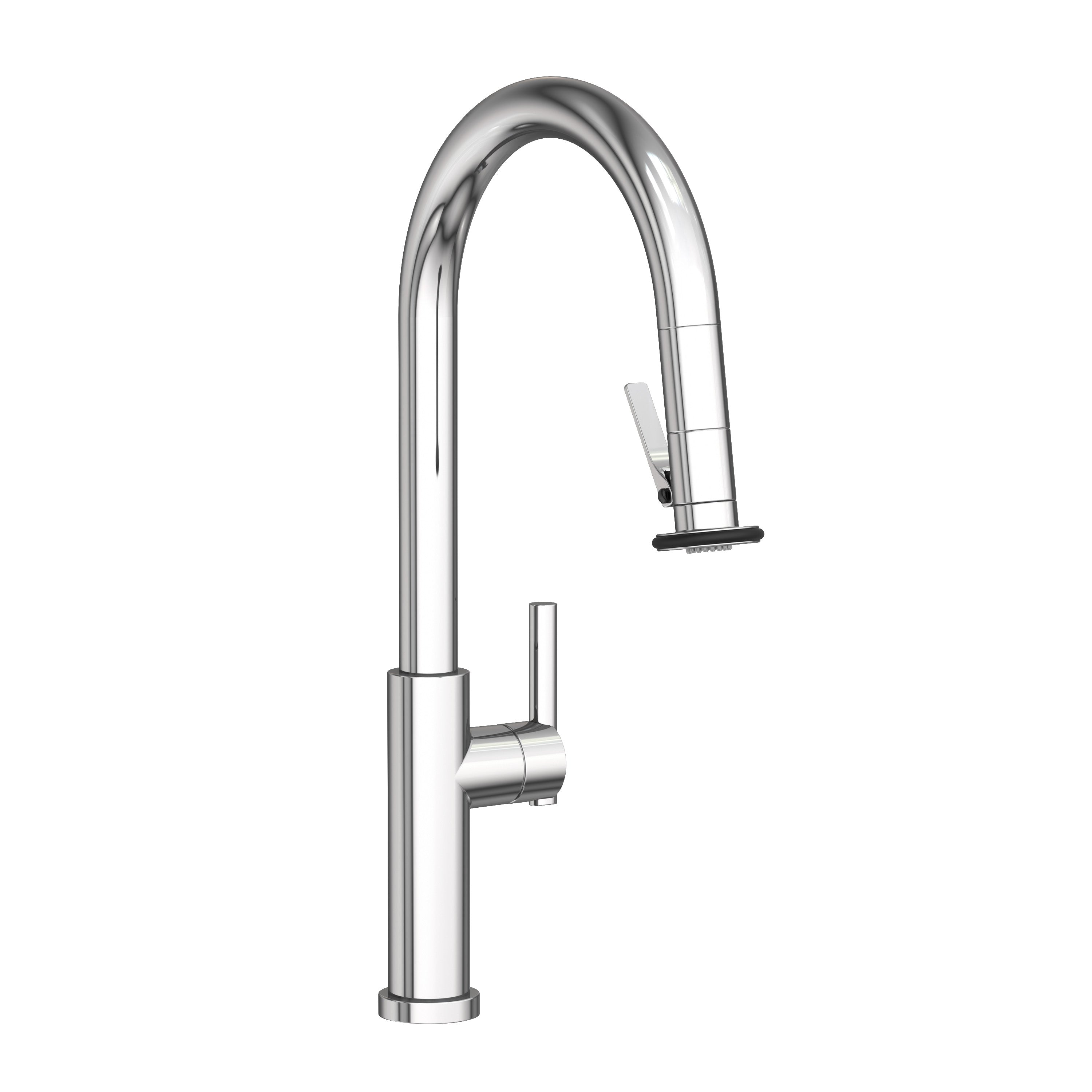 polished chrome kitchen faucet