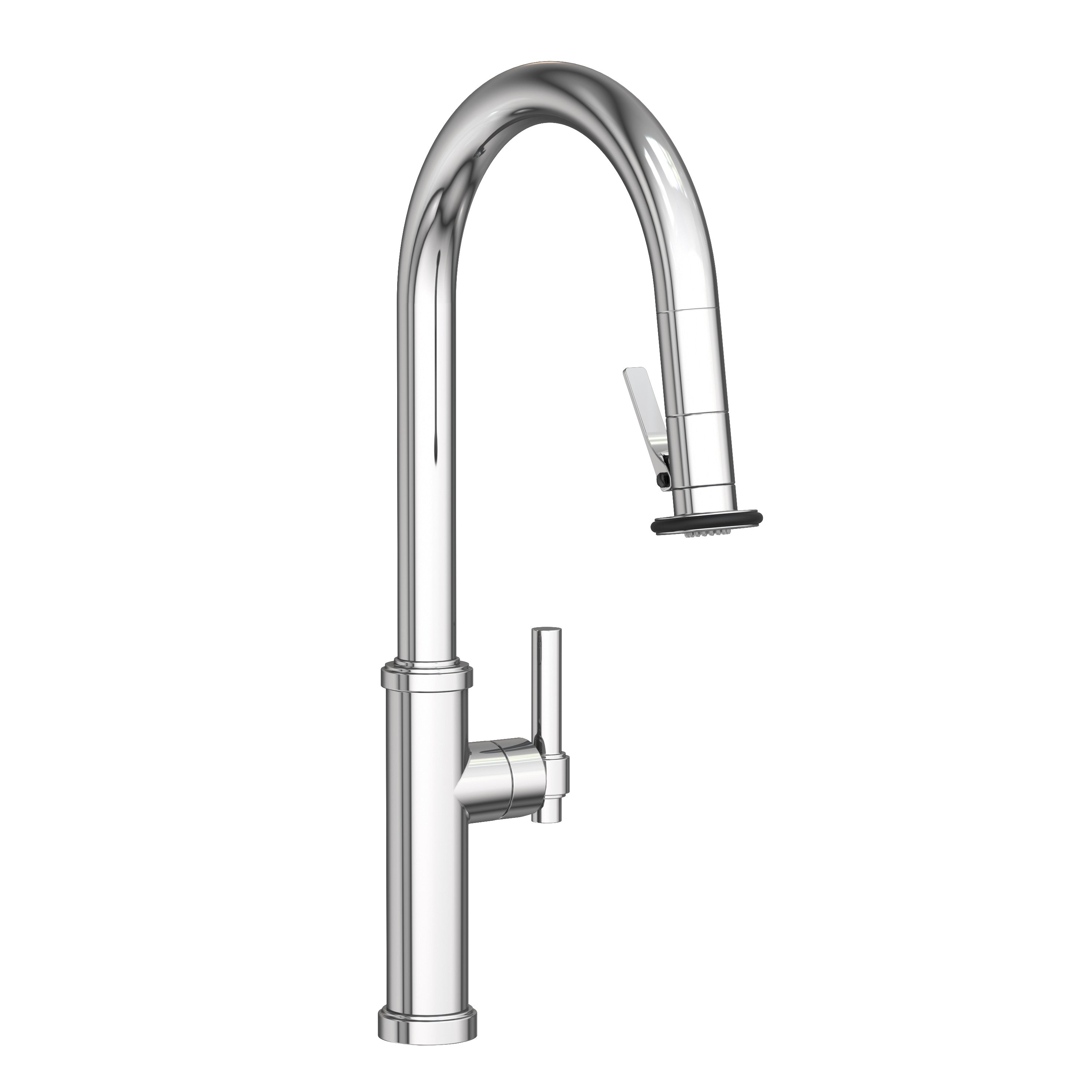 polished chrome kitchen faucet