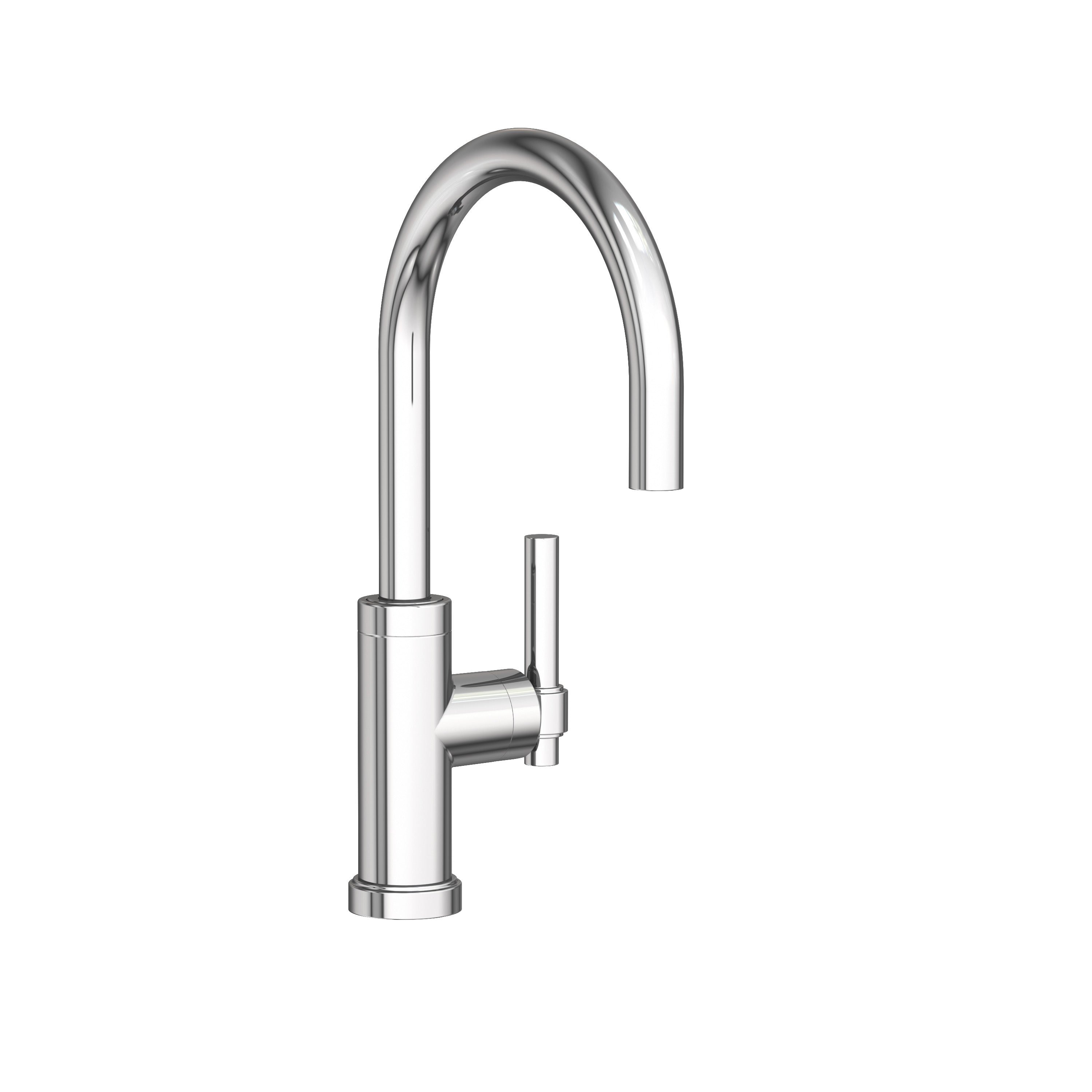 polished chrome kitchen faucet