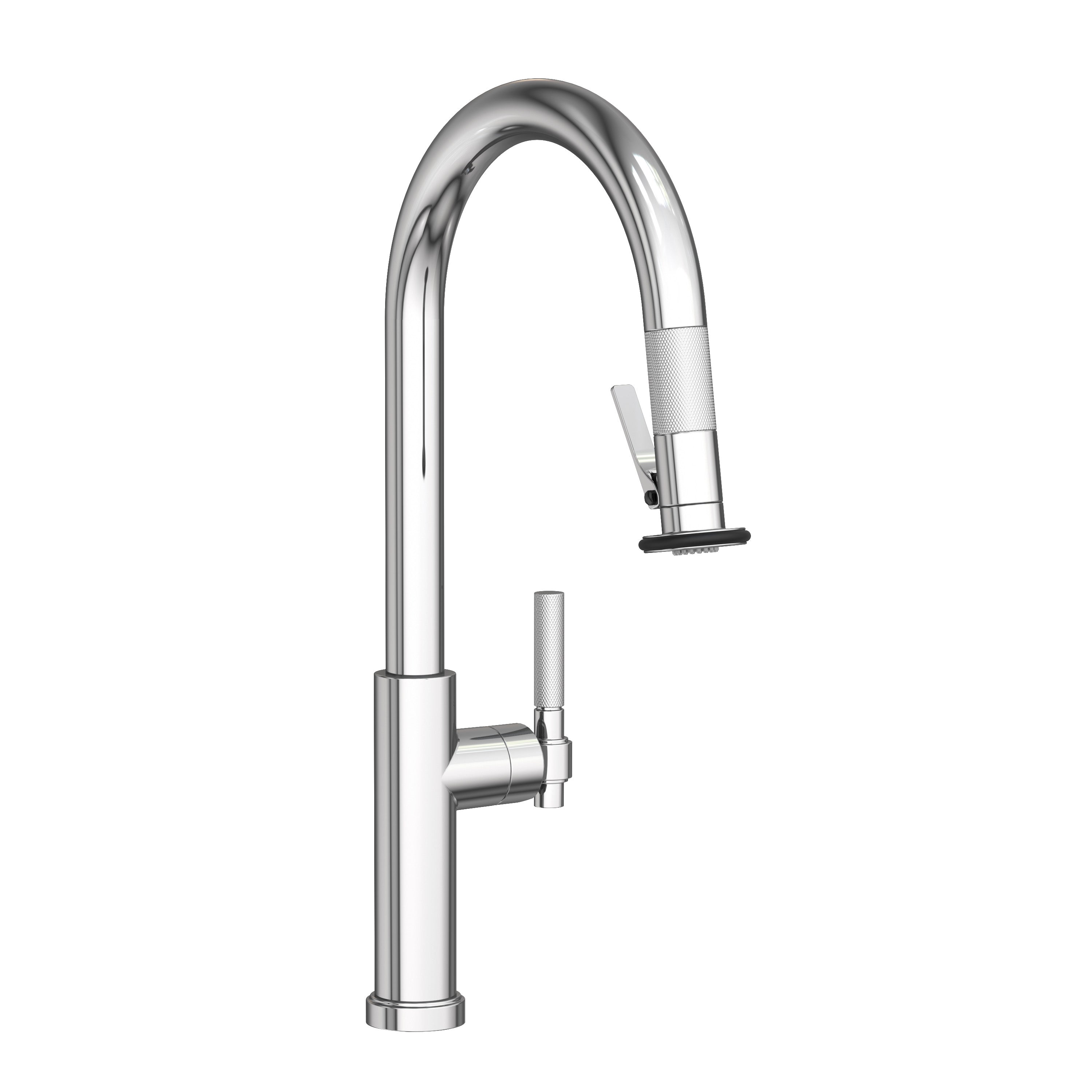 polished chrome kitchen faucet