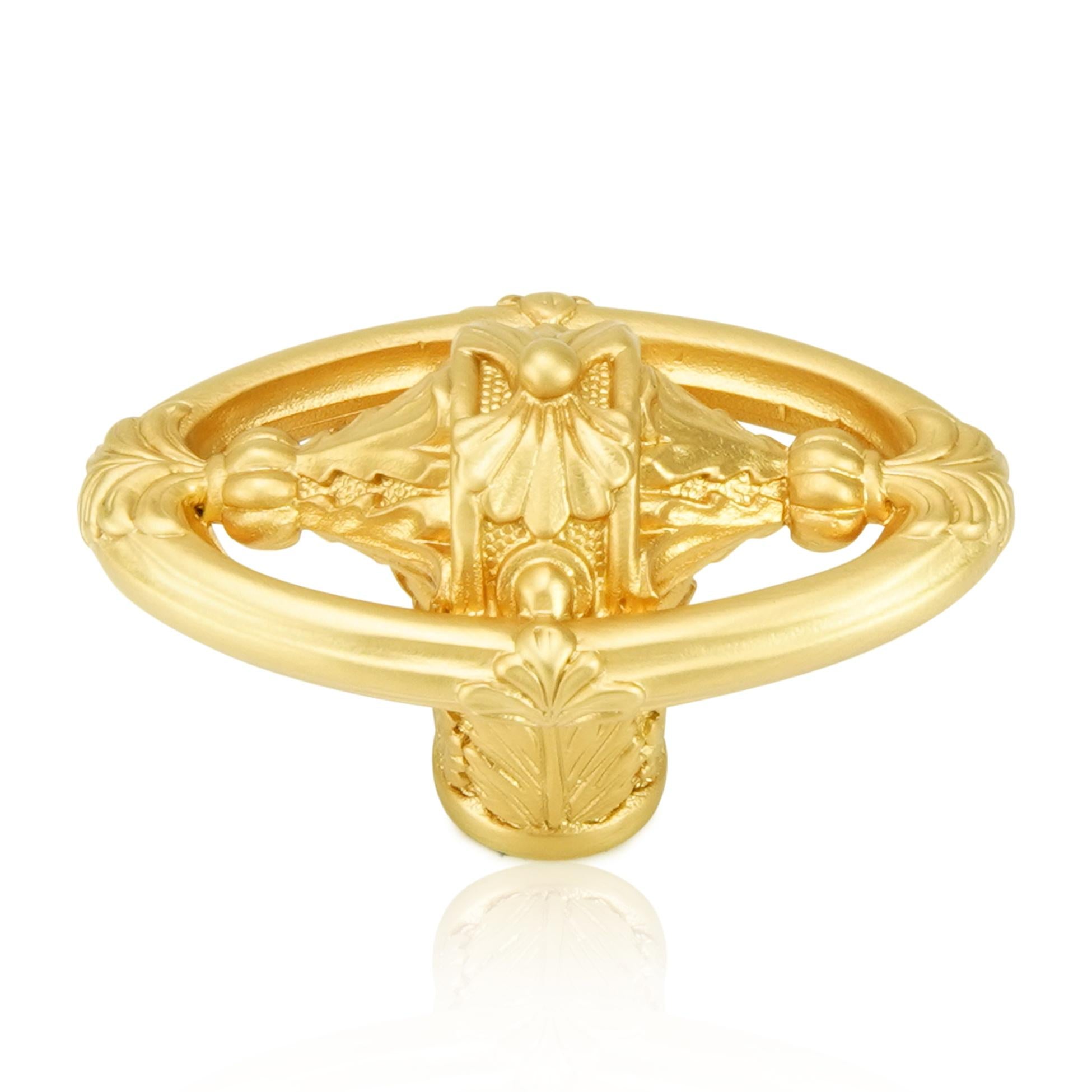 satin gold knob