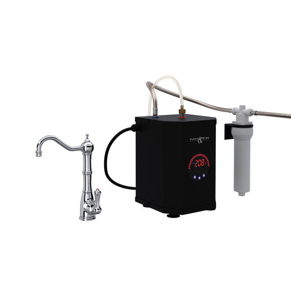 polished chrome kitchen faucet