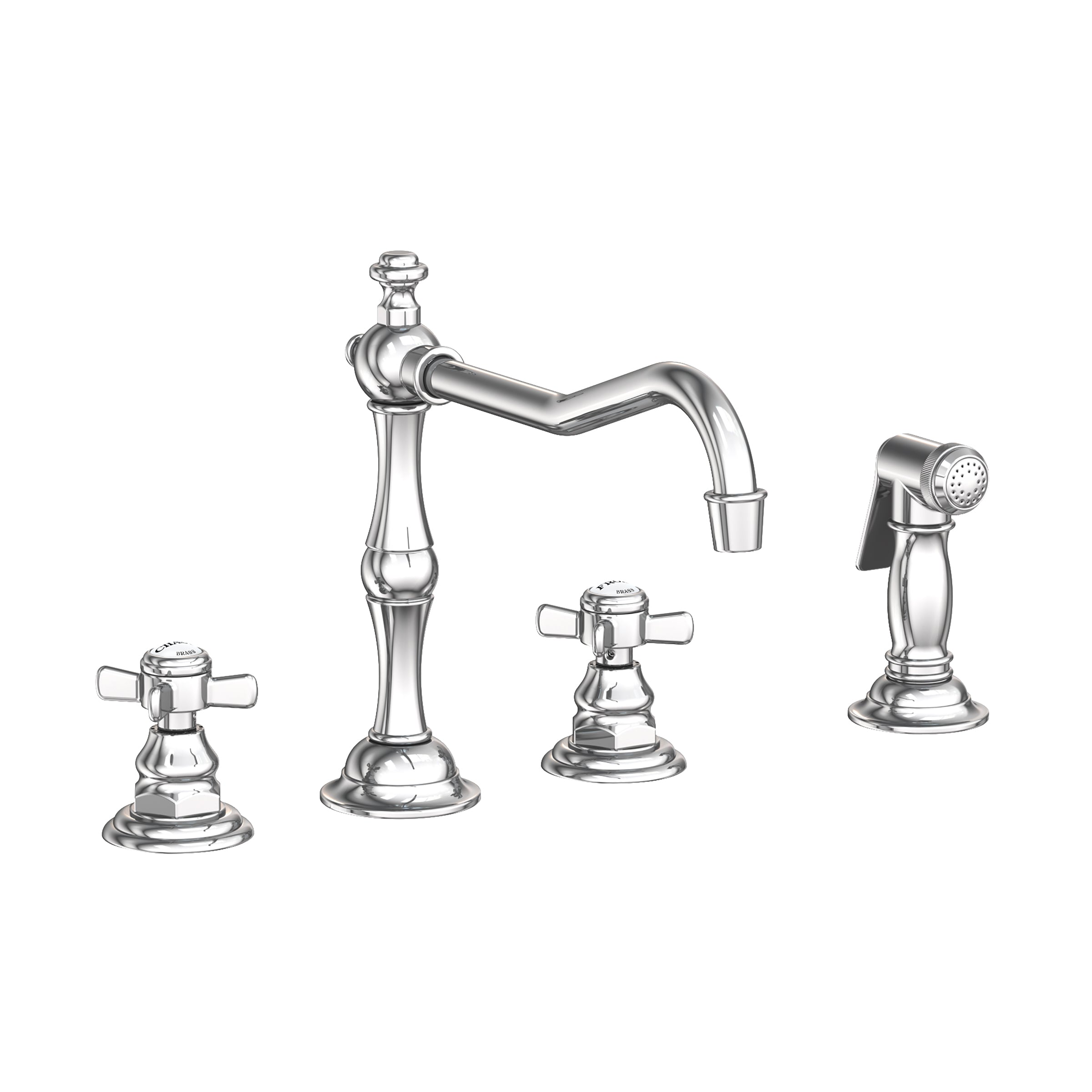 polished chrome kitchen faucet