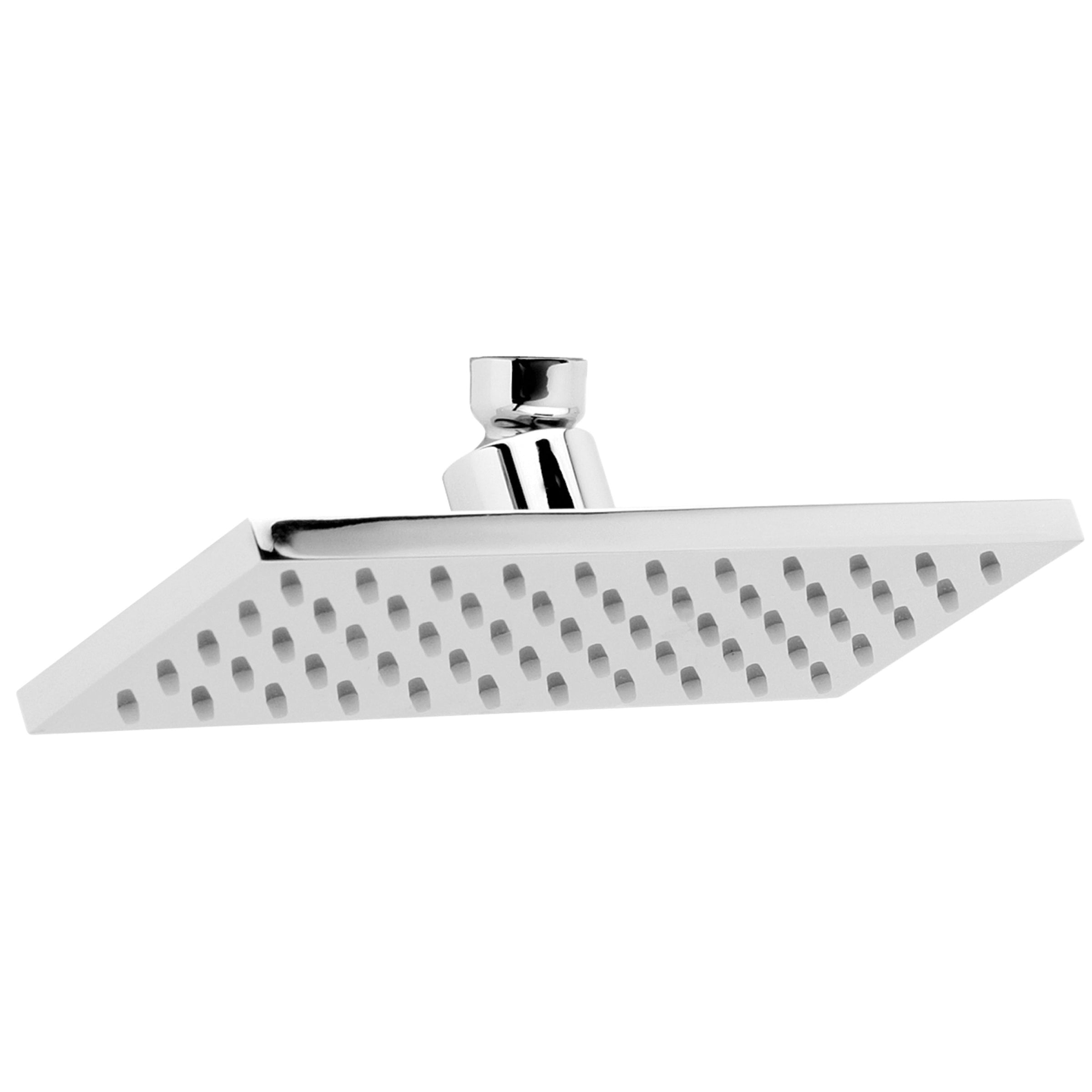 polished chrome shower head
