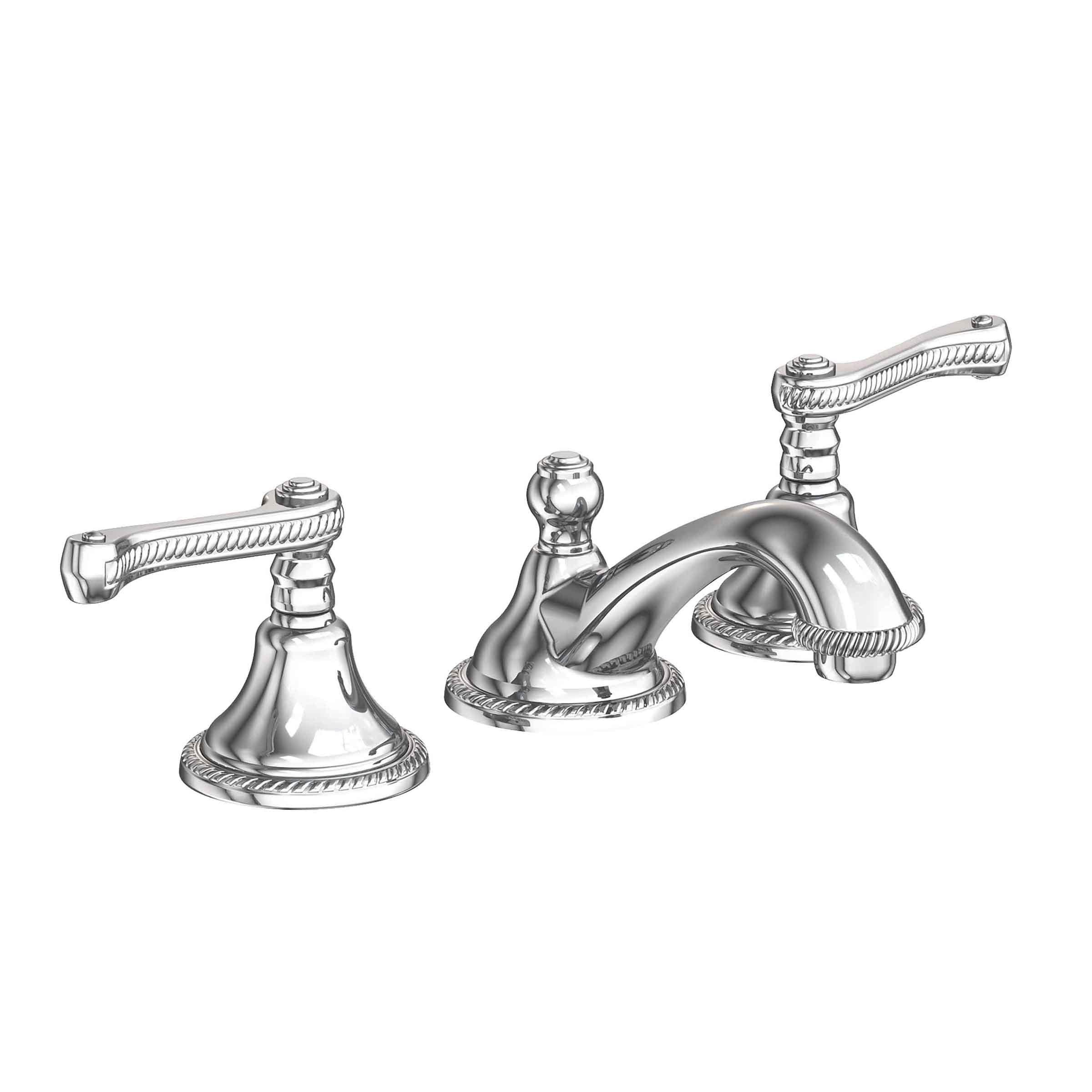 polished chrome lavatory faucet
