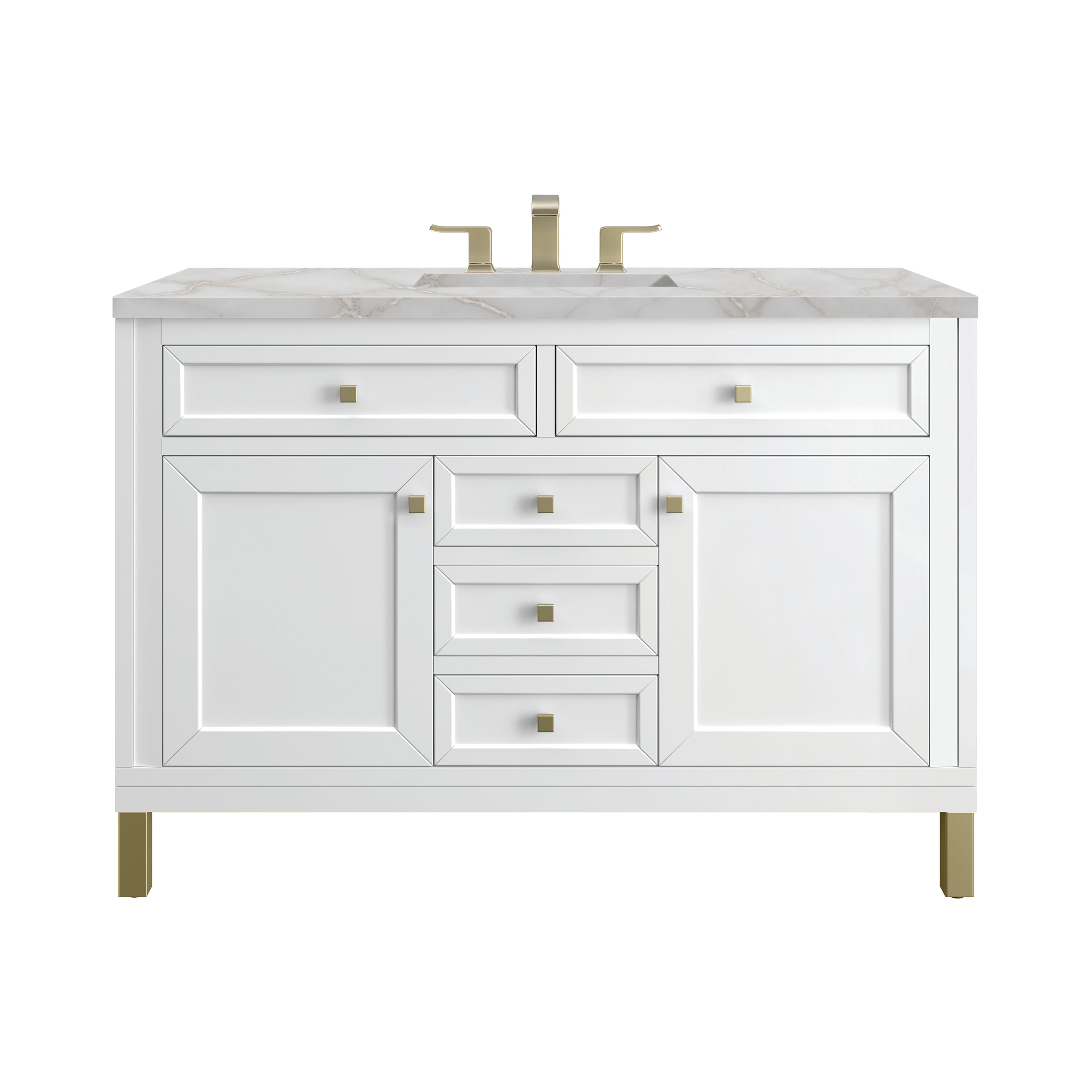 James Martin Vanities Chicago 48" Single Vanity - Glossy White