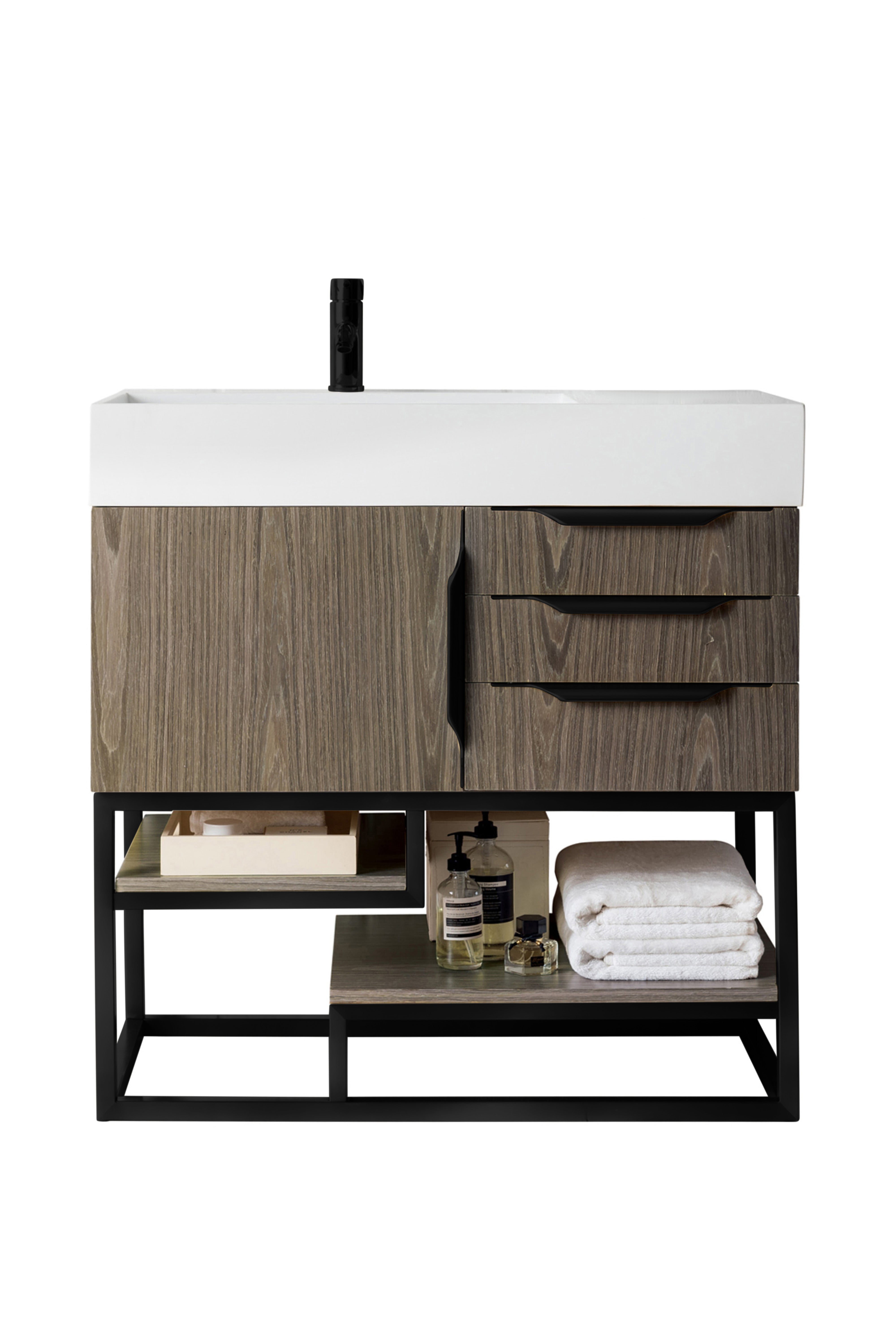 ash gray vanity