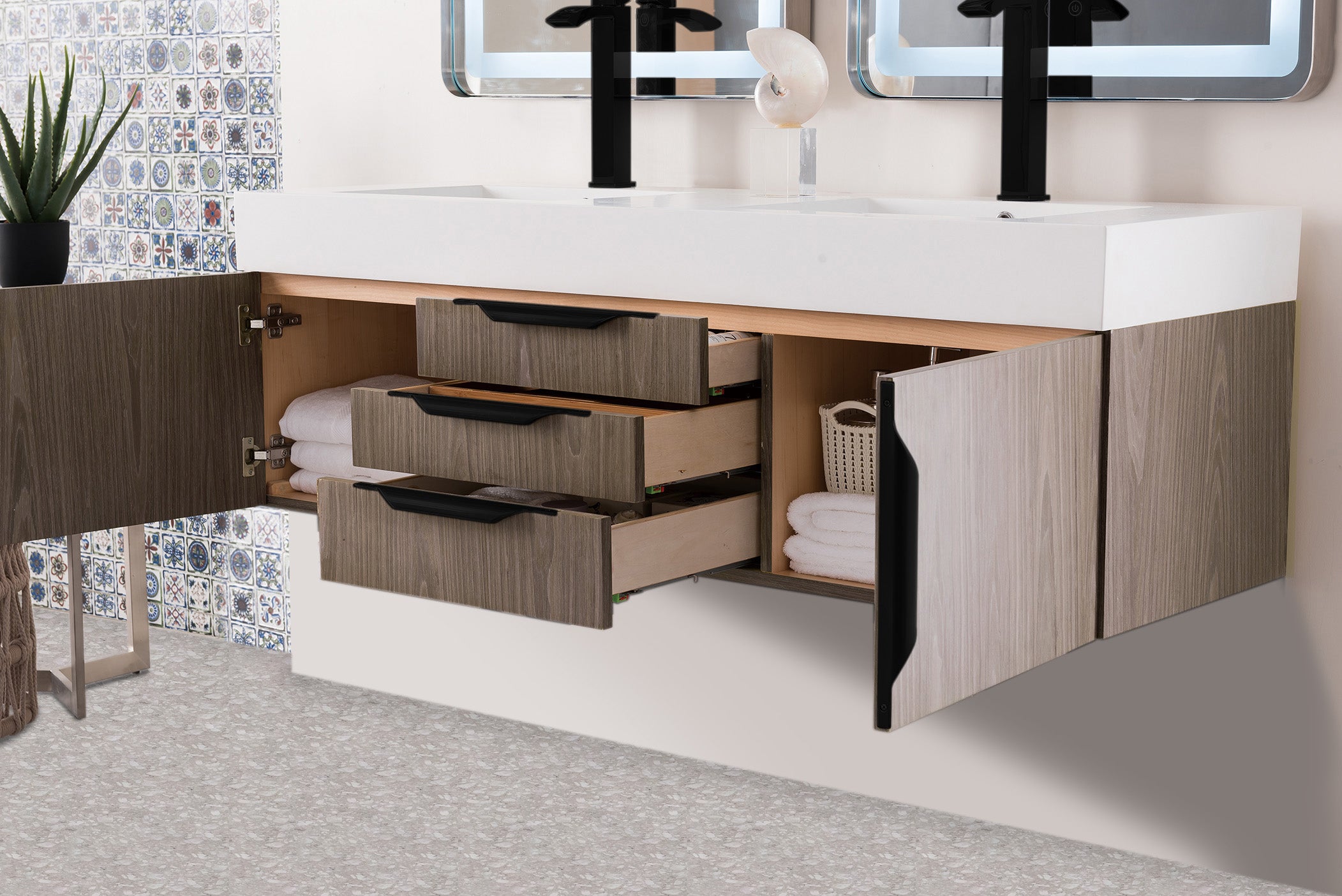ash gray vanity