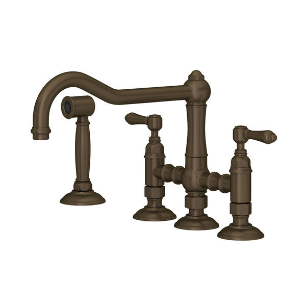 Rohl Acqui Bridge Kitchen Faucet with Side Spray