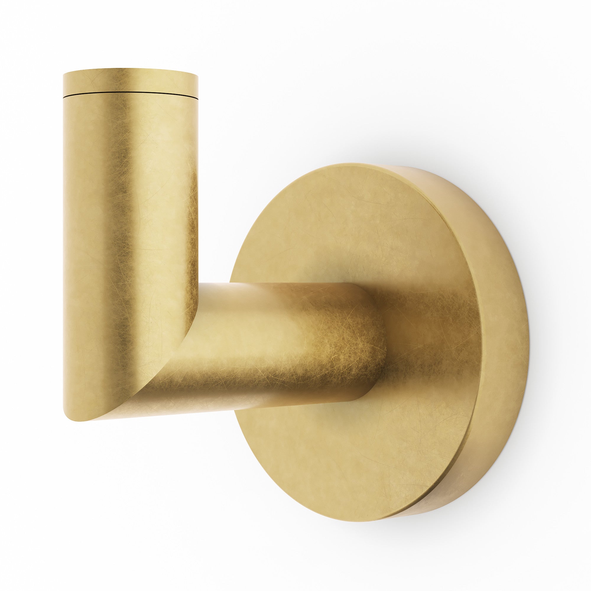 satin pvd brass robe hook